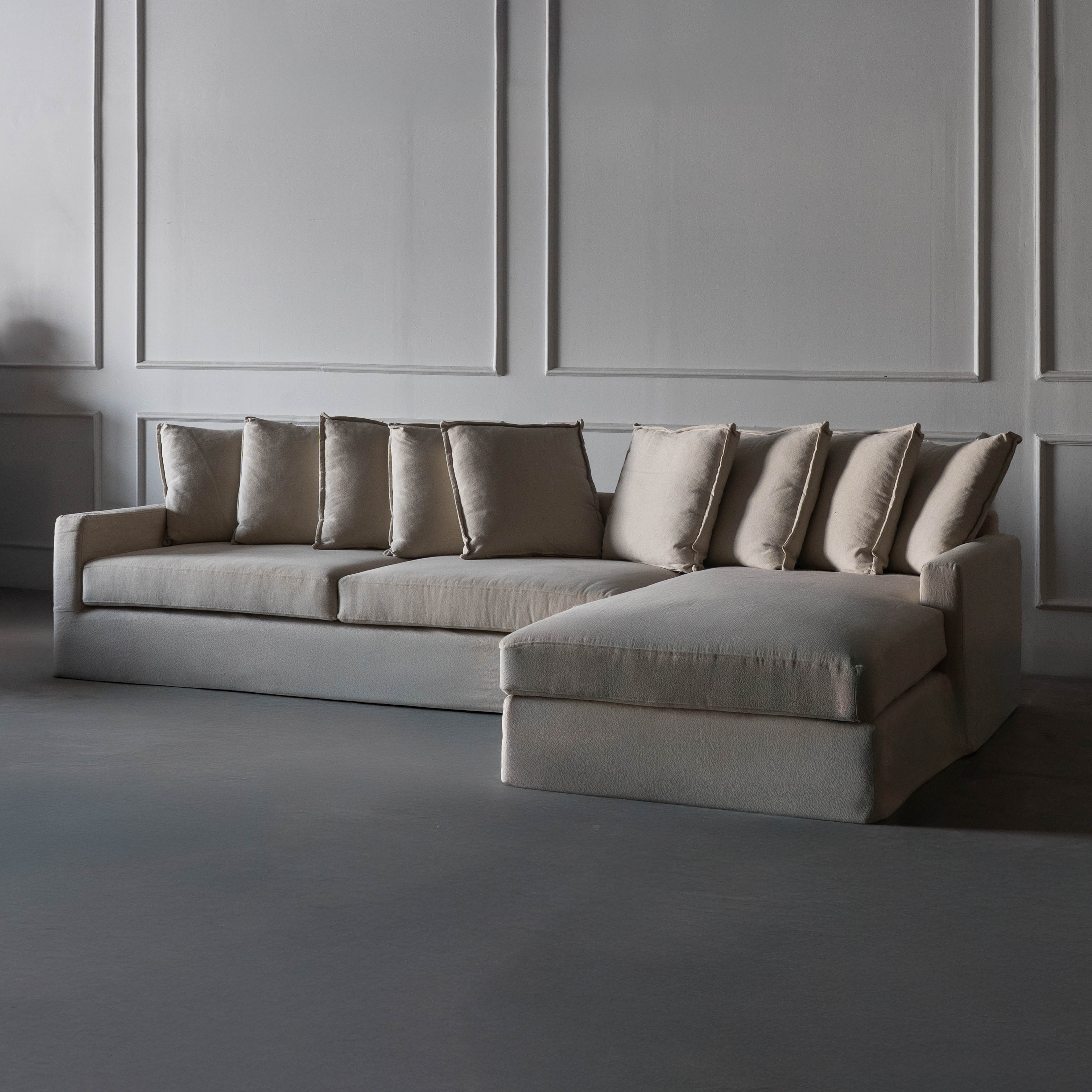 Havana Beige Modern L Shape Sofa - R - Sofas - WS Living Furniture Furniture Store in Dubai