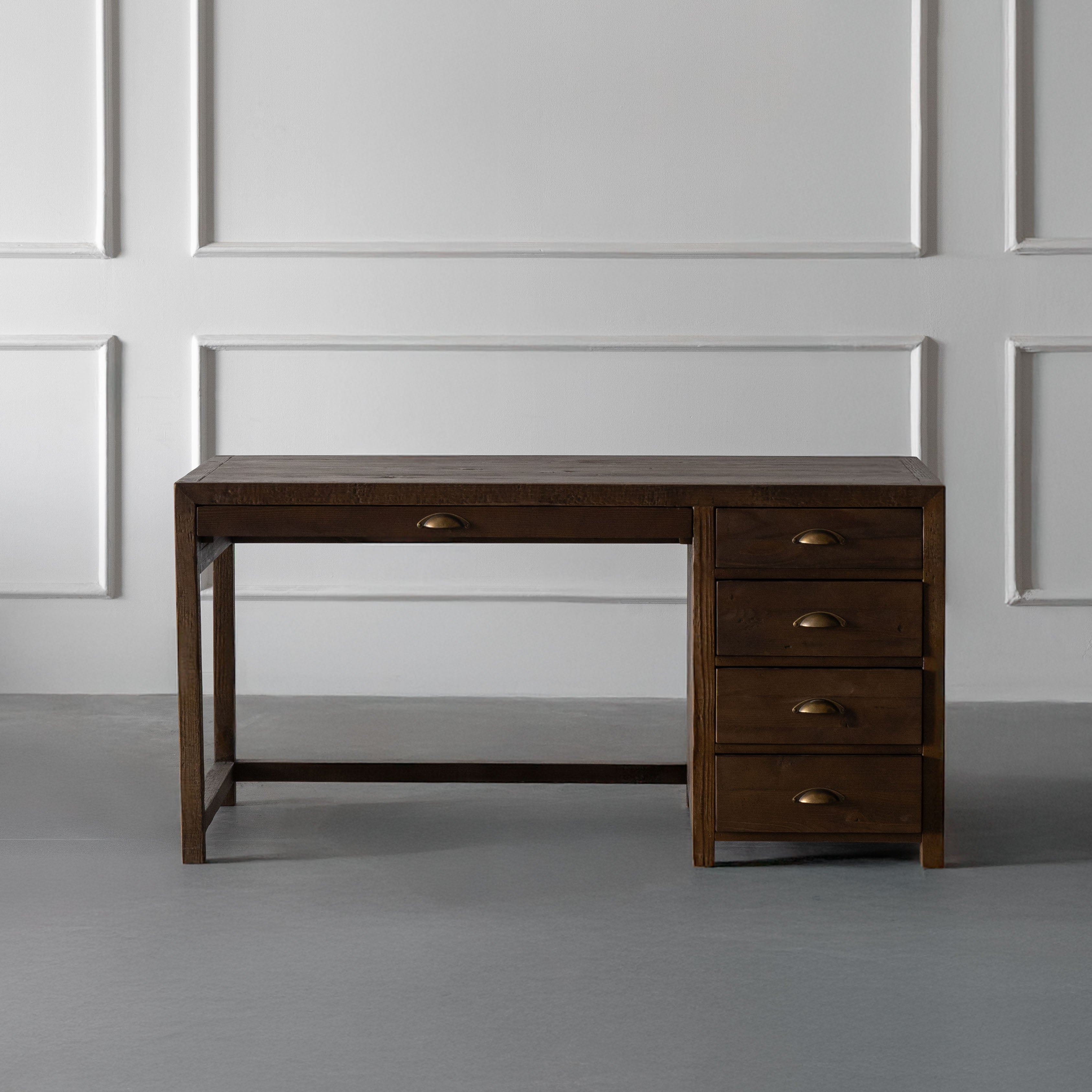 Heritage Industrial Office Desk With Drawers