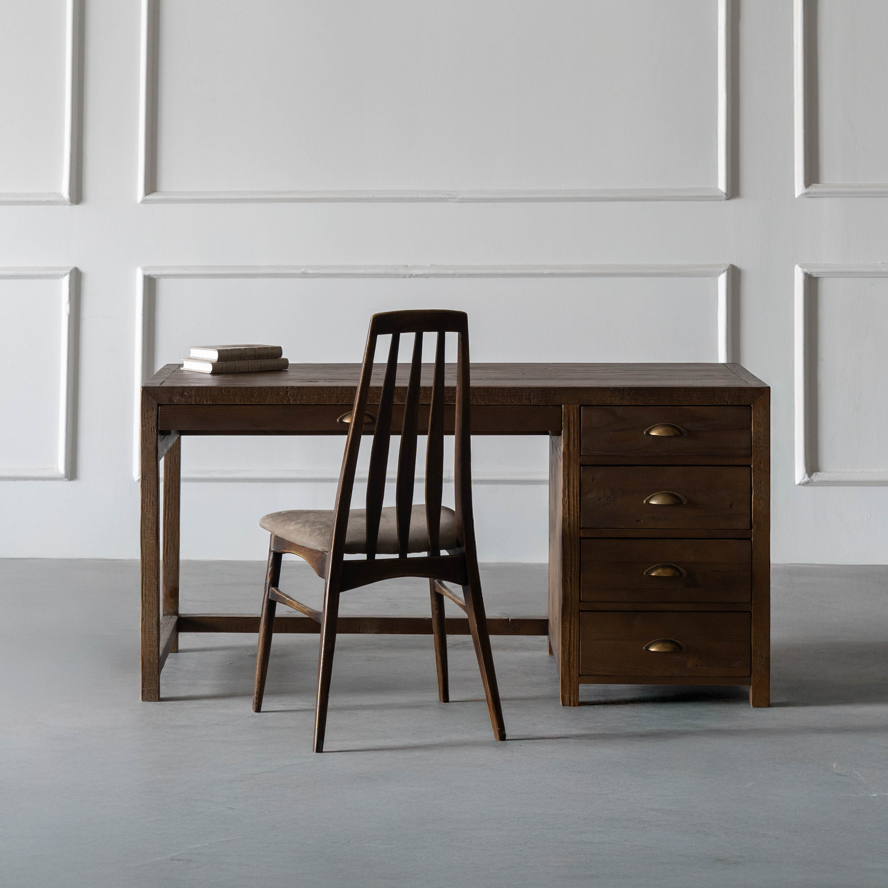 Heritage Industrial Office Desk With Drawers