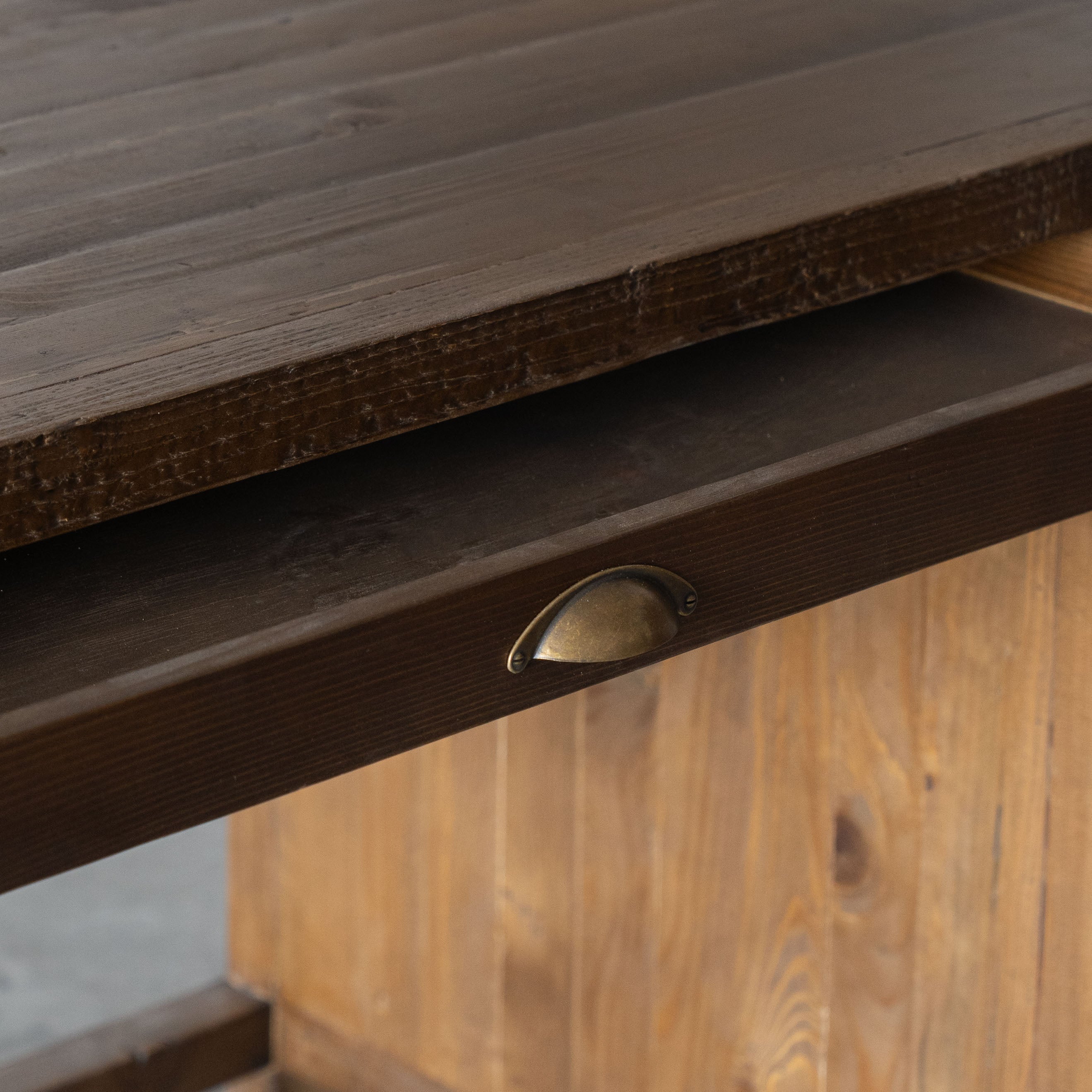 Heritage Industrial Office Desk With Drawers