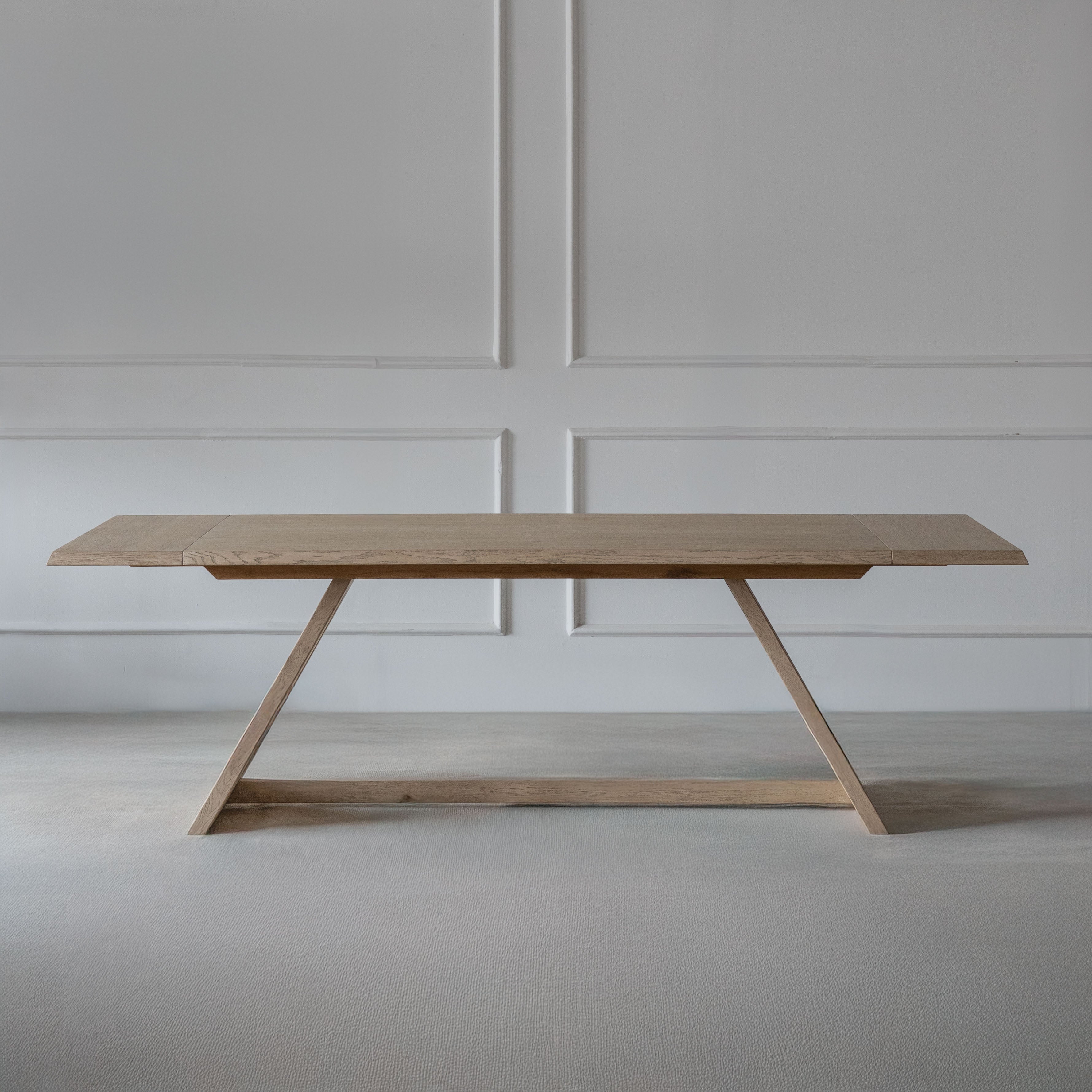 طاولة طعام مستطيلة من الخشب الصلب من هيكاري