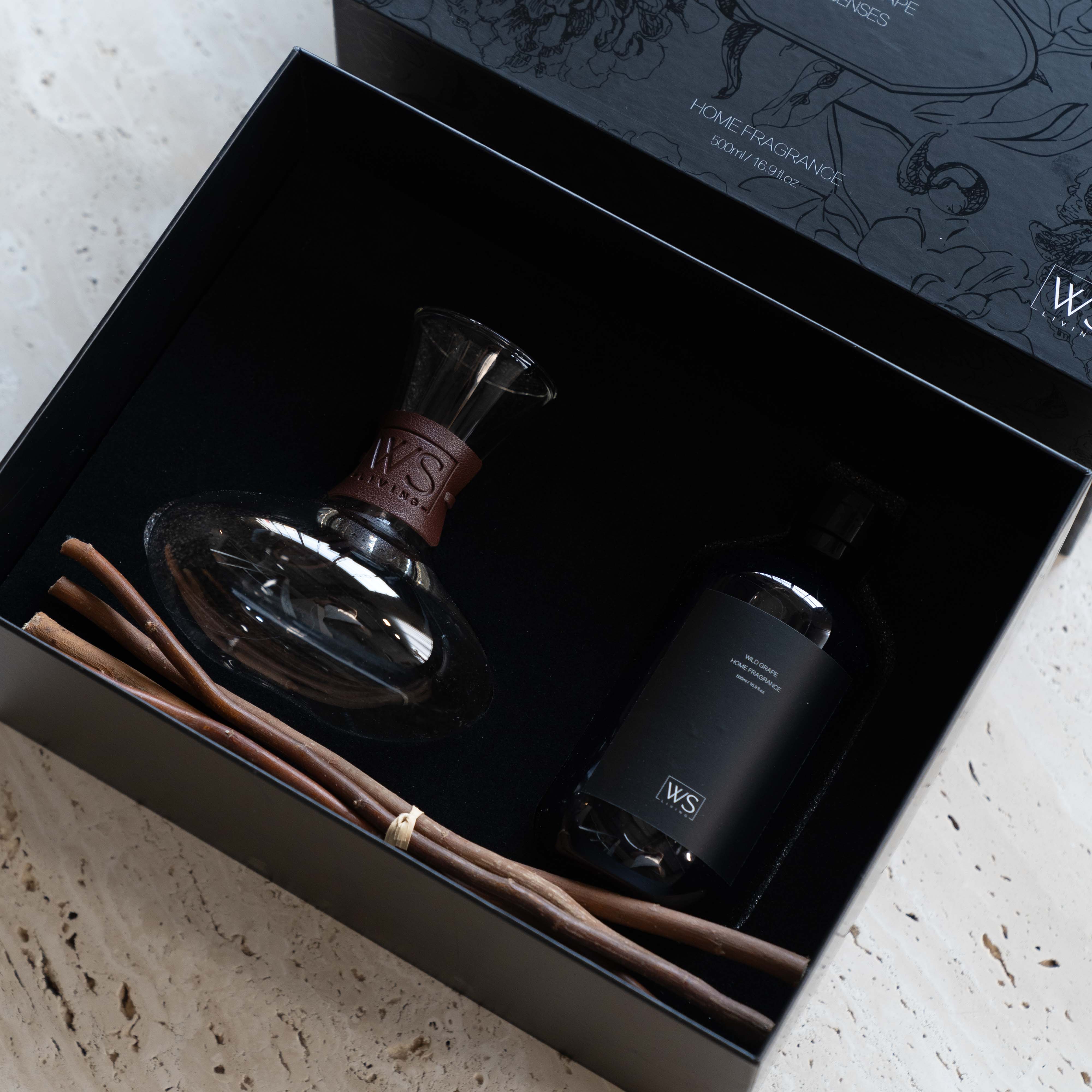 Breathe Wild Grape Premium Home Fragrance Diffuser With Natural Branch - Home Fragrance - WS Living Furniture Furniture Store in Dubai