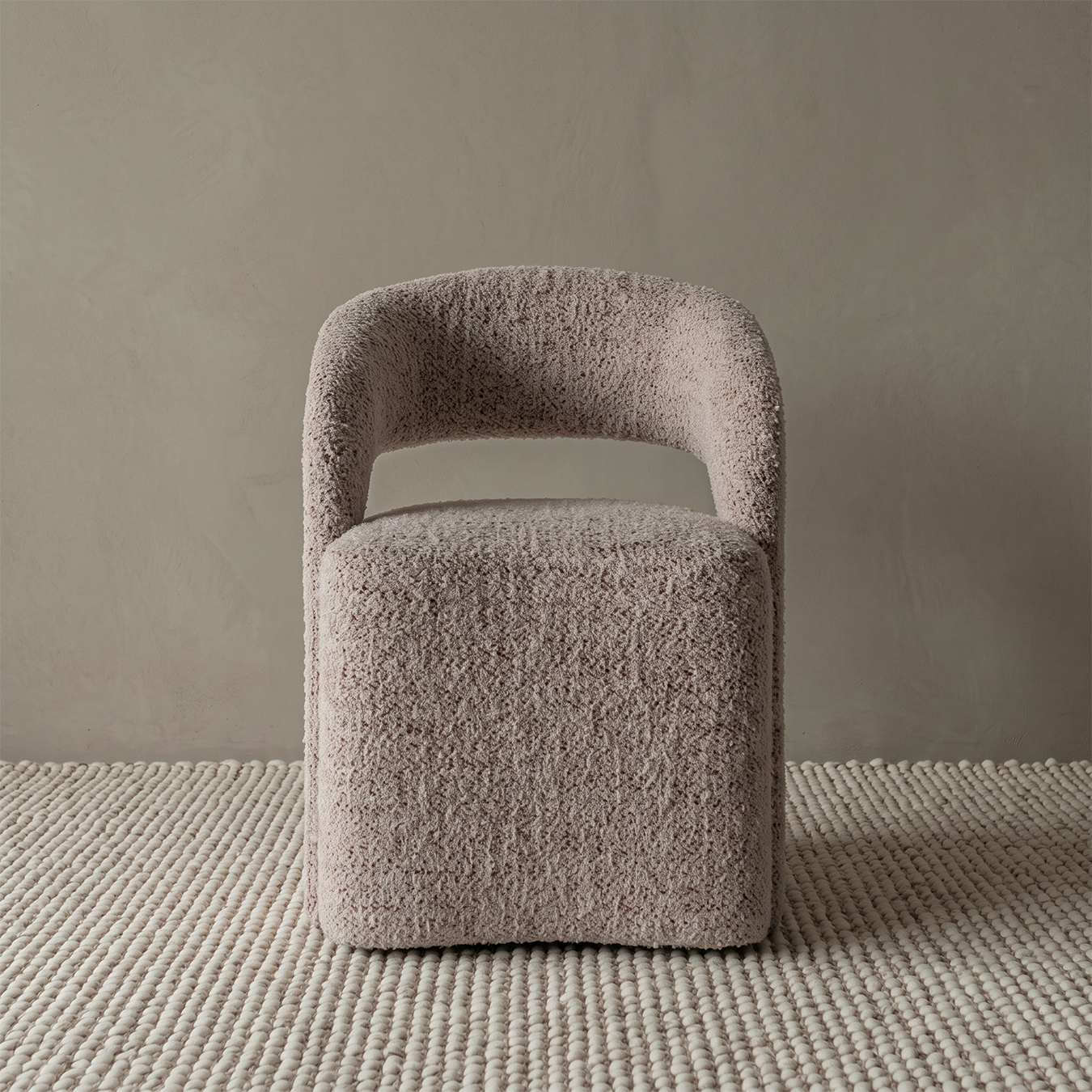 Elvara Cream Dining Chair With Wheels