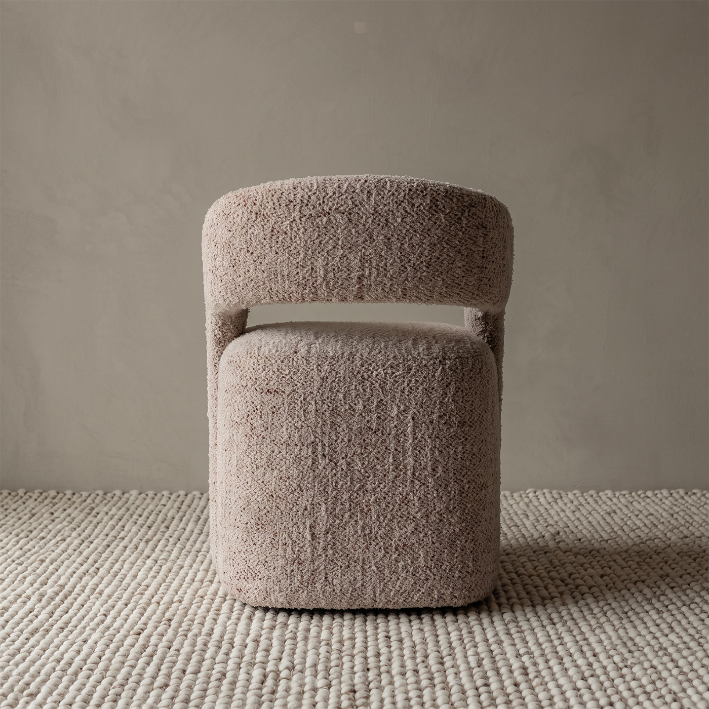 Elvara Cream Dining Chair With Wheels