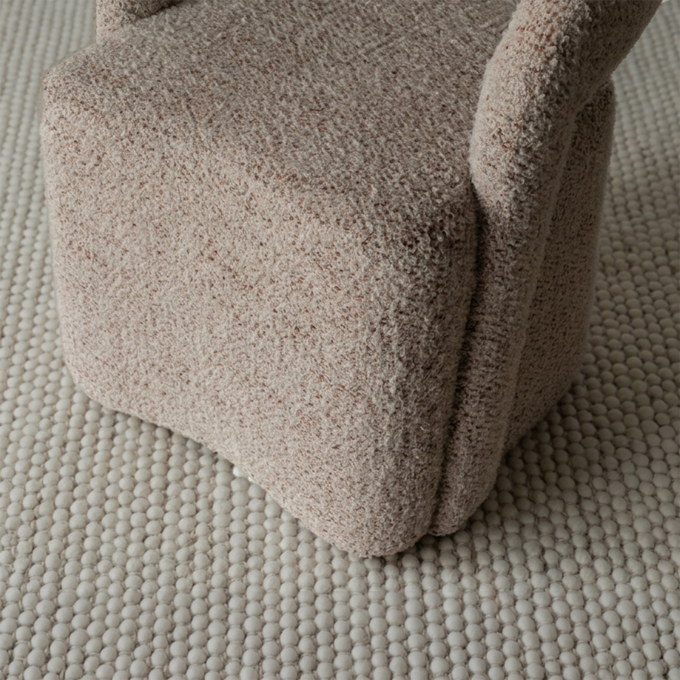 Elvara Cream Dining Chair With Wheels
