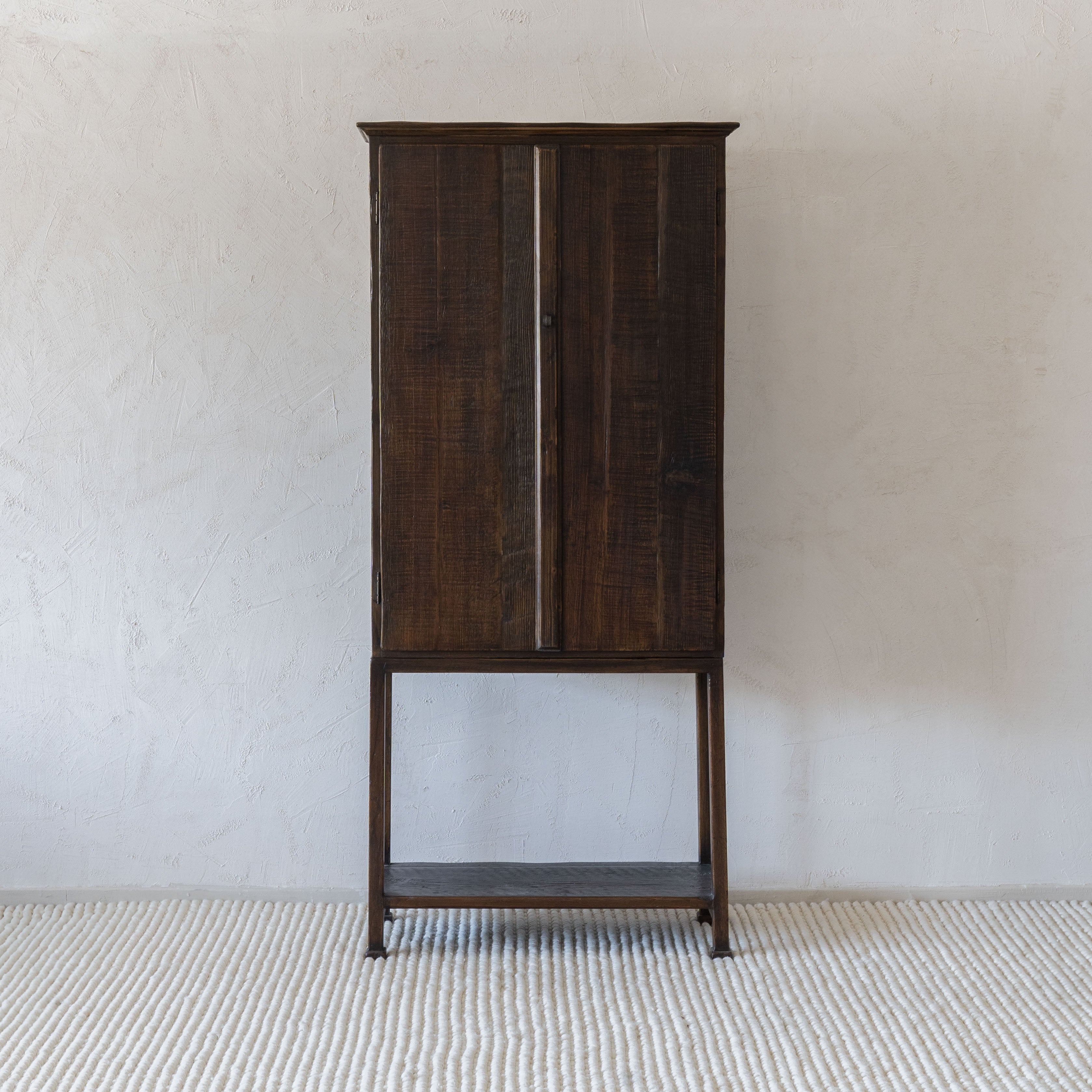 Ikou Dark Solid Pine Wood Cabinet (G22-1992/ GA77-A) - Cabinets - WS Living Furniture Furniture Store in Dubai