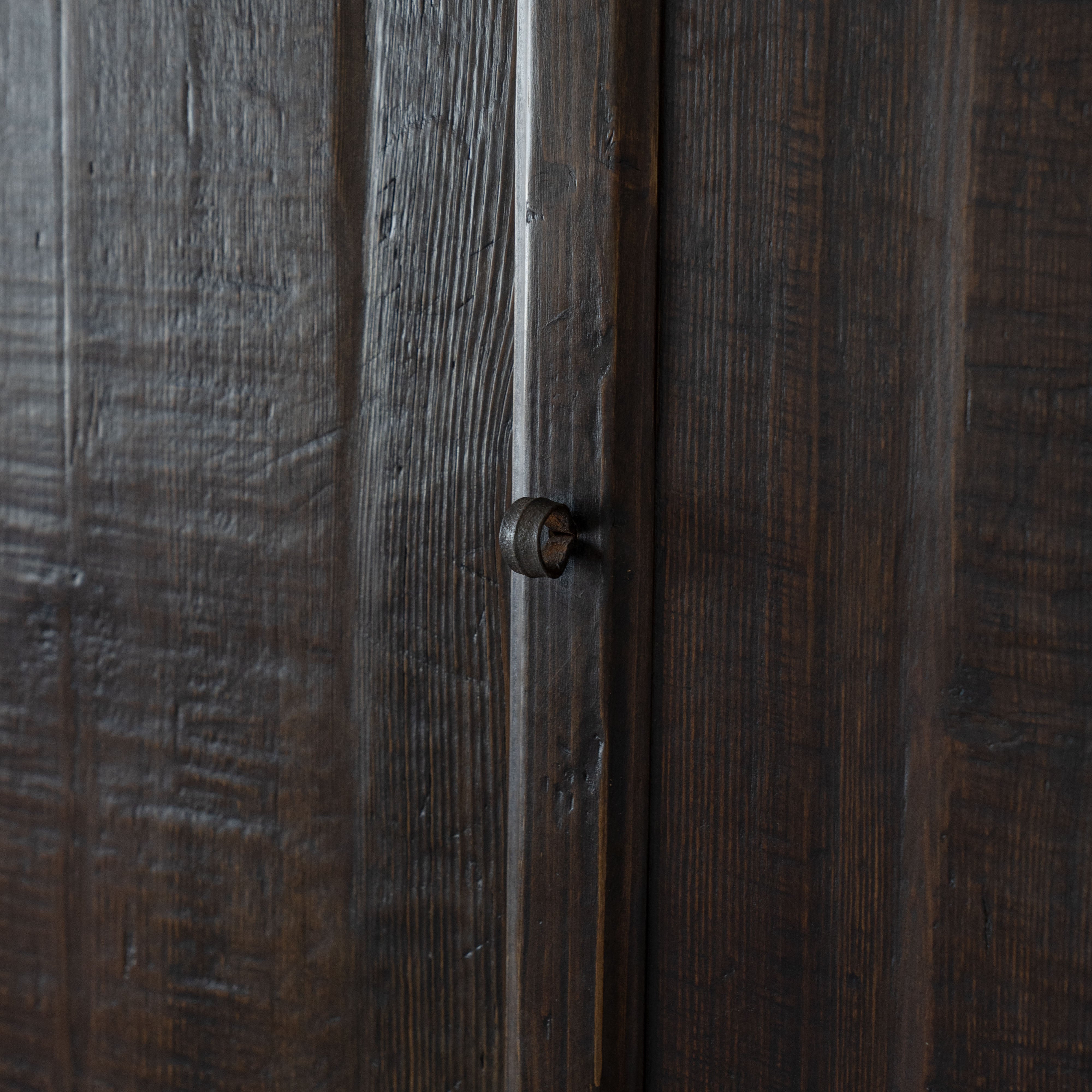 Ikou Dark Solid Pine Wood Cabinet (G22-1992/ GA77-A) - Cabinets - WS Living Furniture Furniture Store in Dubai