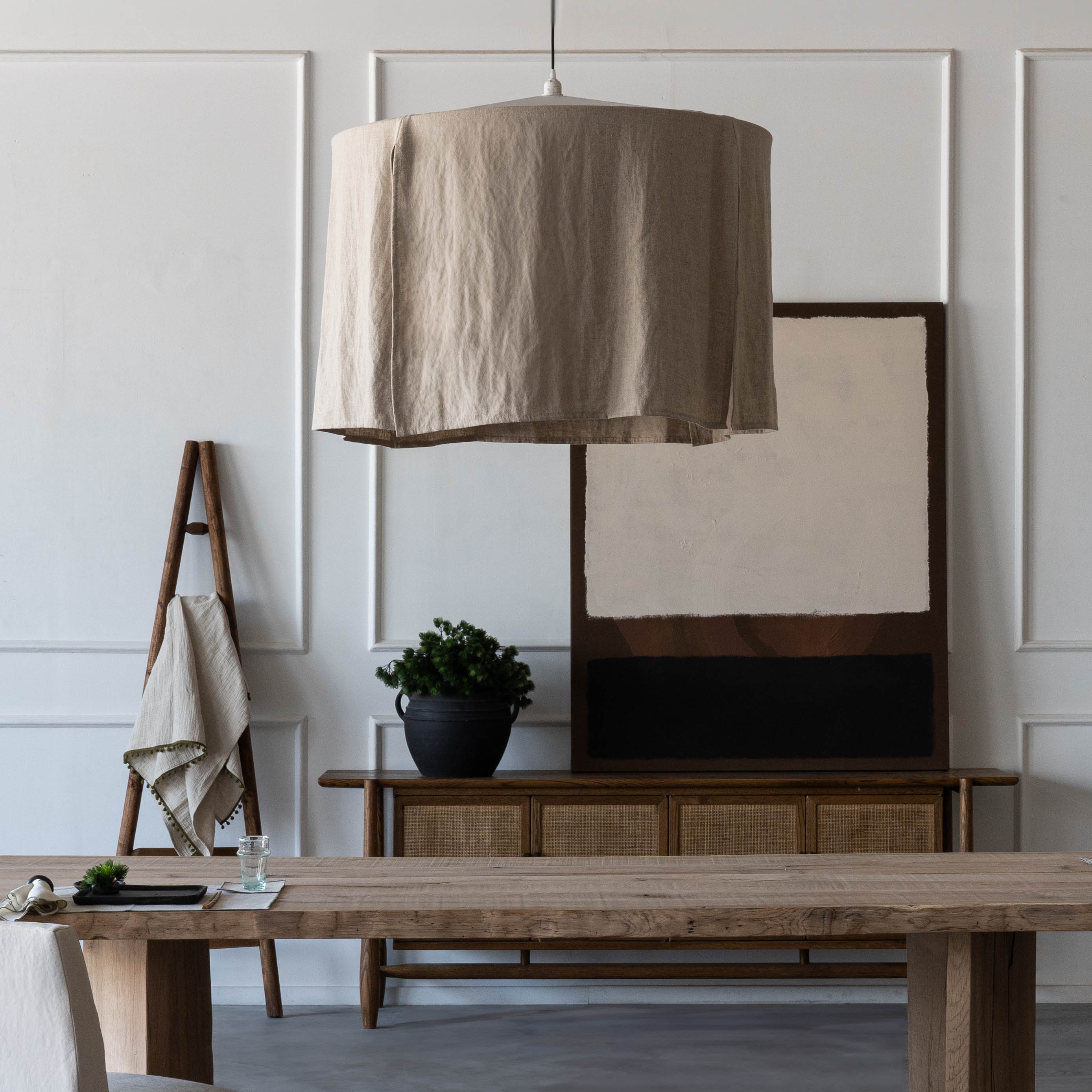 Ikou Classic Minimalist Fabric Pendant Lamp - Pendant Lamps - WS Living Furniture  Furniture Store in Dubai