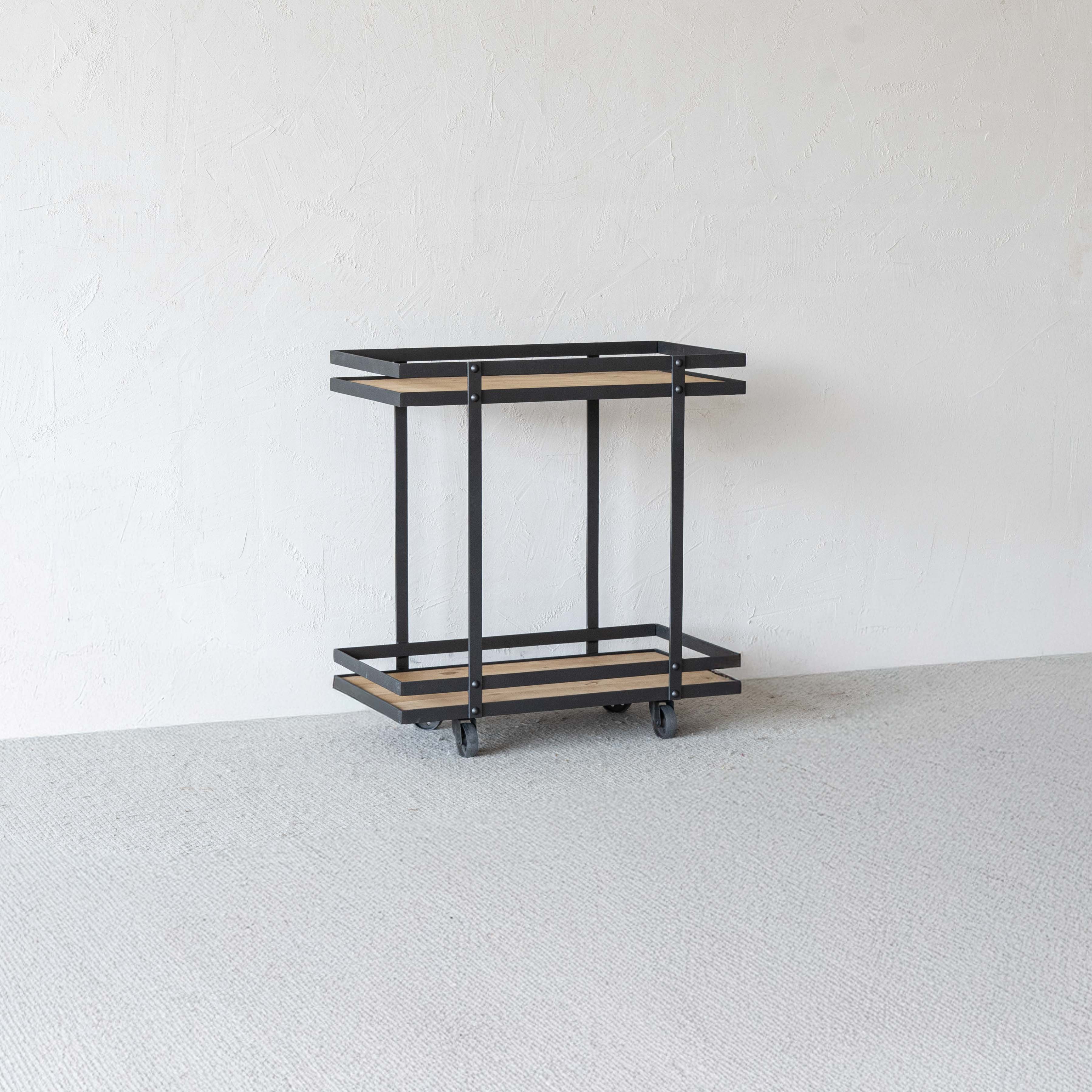 Urban Loft Industrial Pine Wood Serving Cart Trolley - Serving Trolley - WS Living Furniture Furniture Store in Dubai