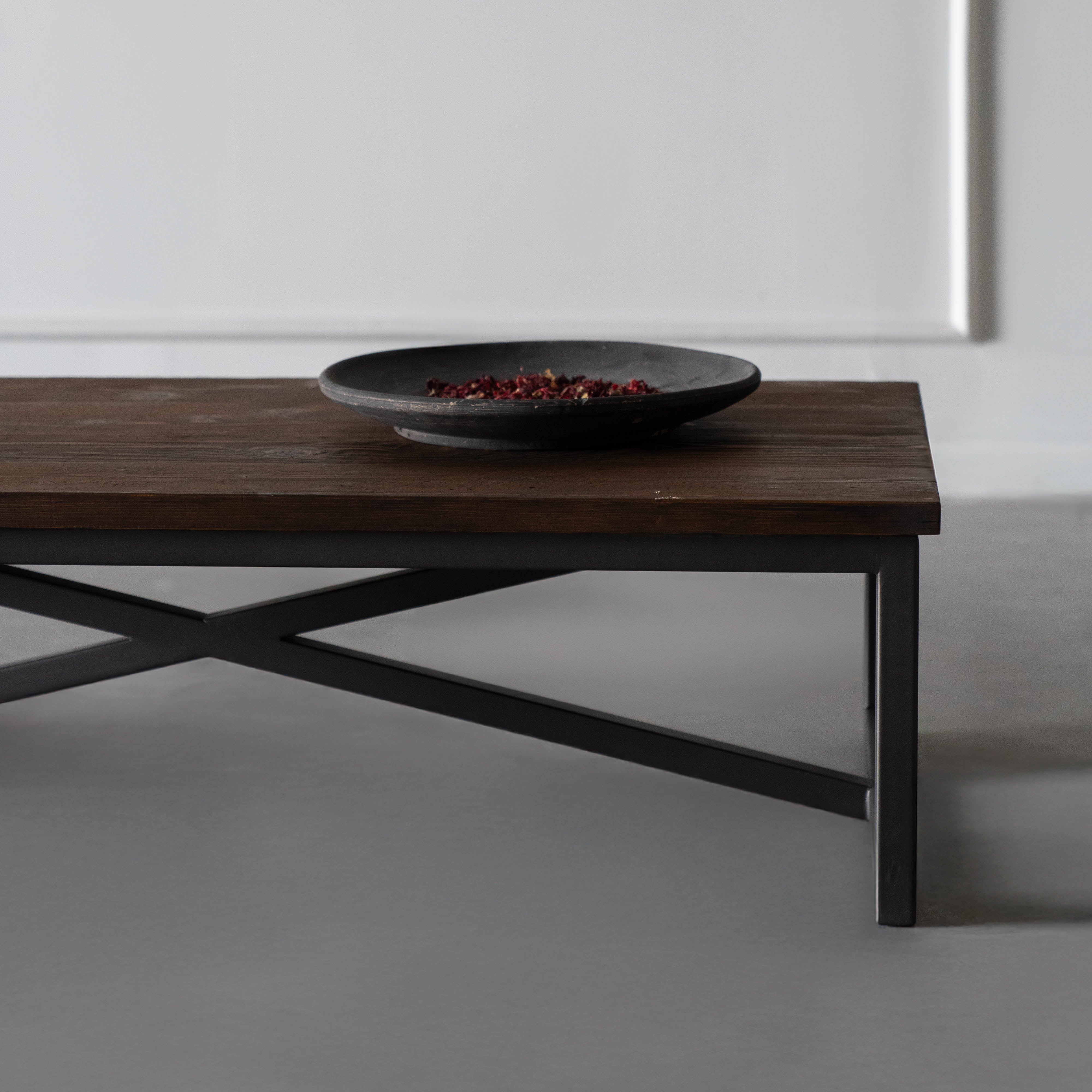 Nordic - Dark Wood Industrial Coffee Table - Dark Wood