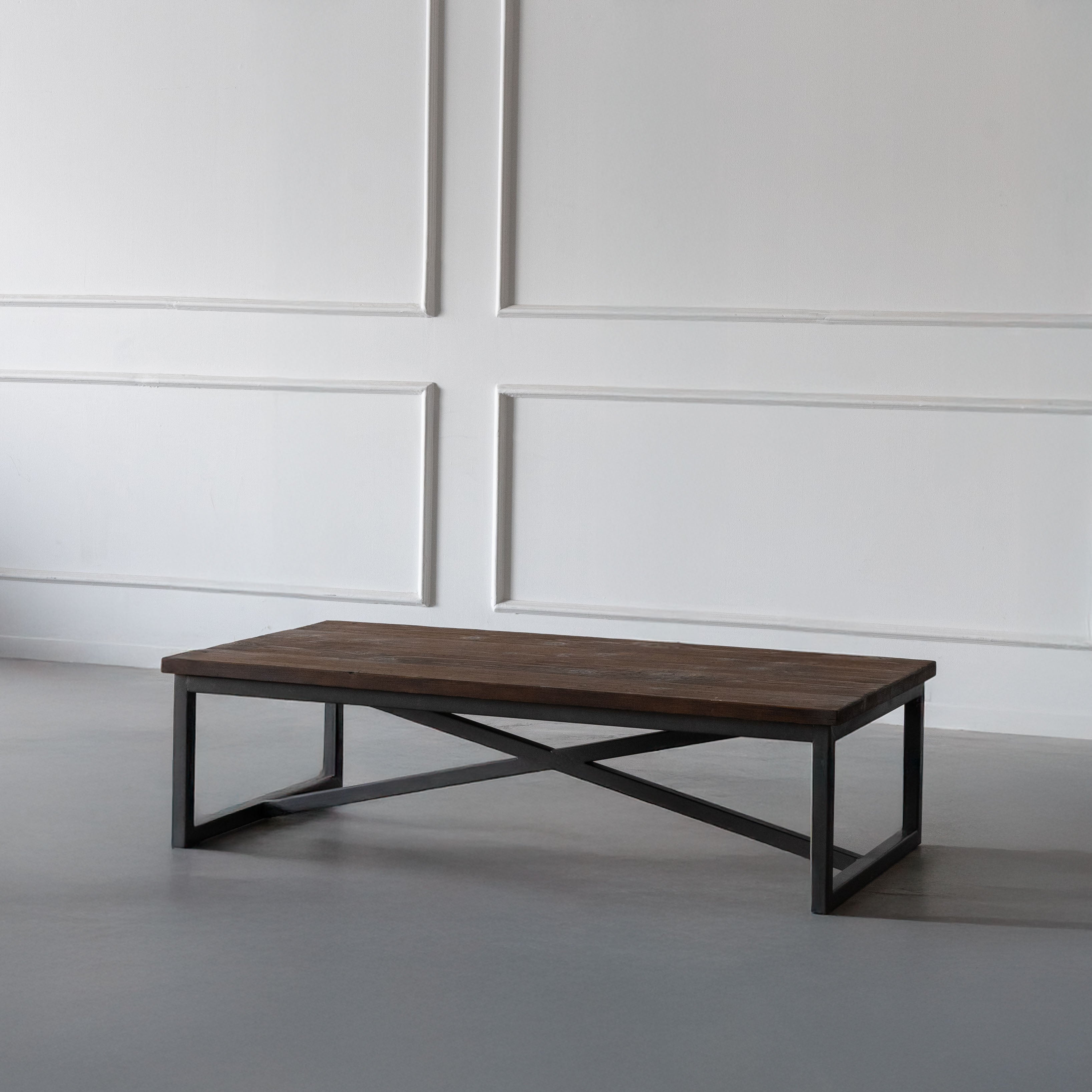 Nordic - Dark Wood Industrial Coffee Table - Dark Wood