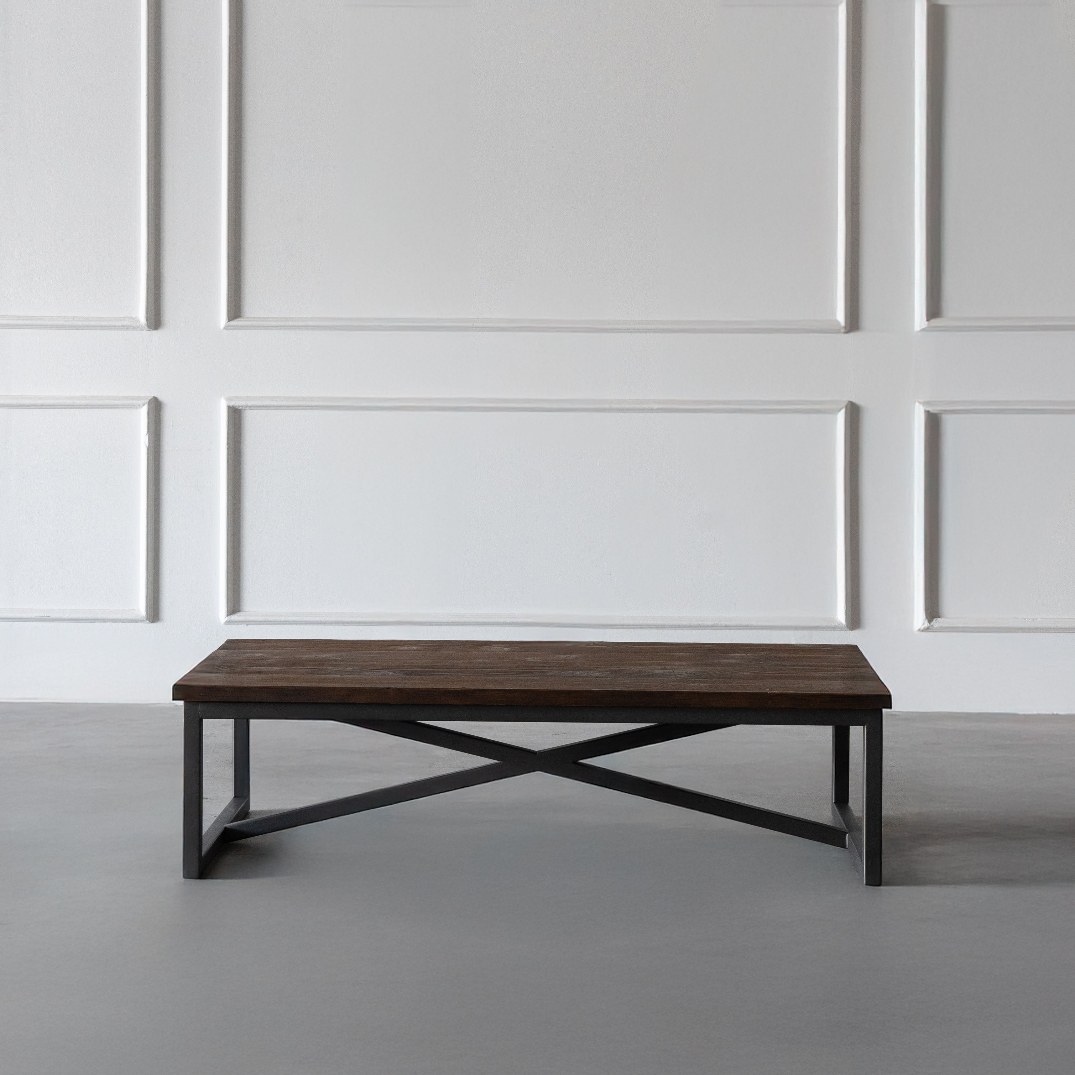Nordic - Dark Wood Industrial Coffee Table - Dark Wood