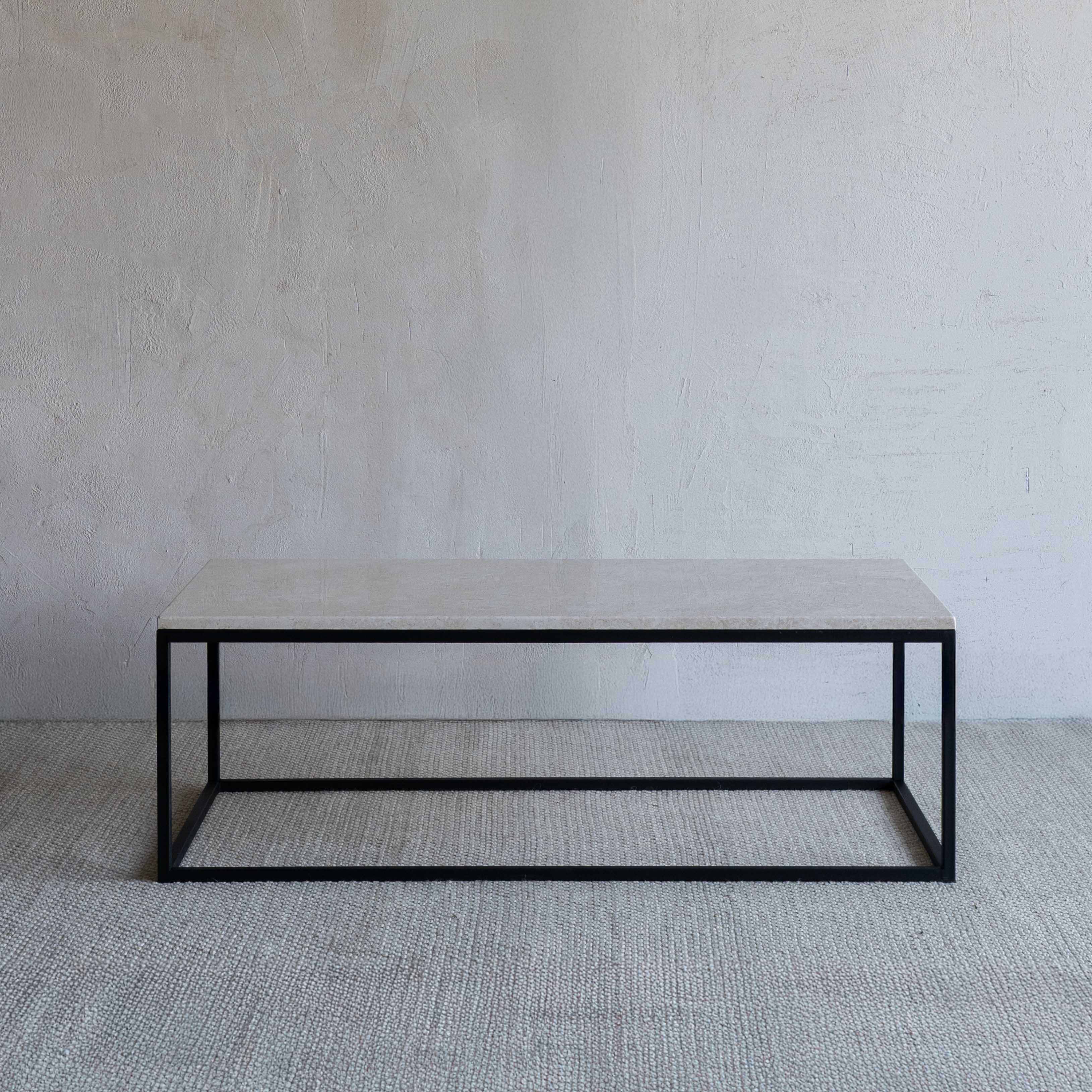 Limestone Flow Rectangle Industrial Coffee Table
