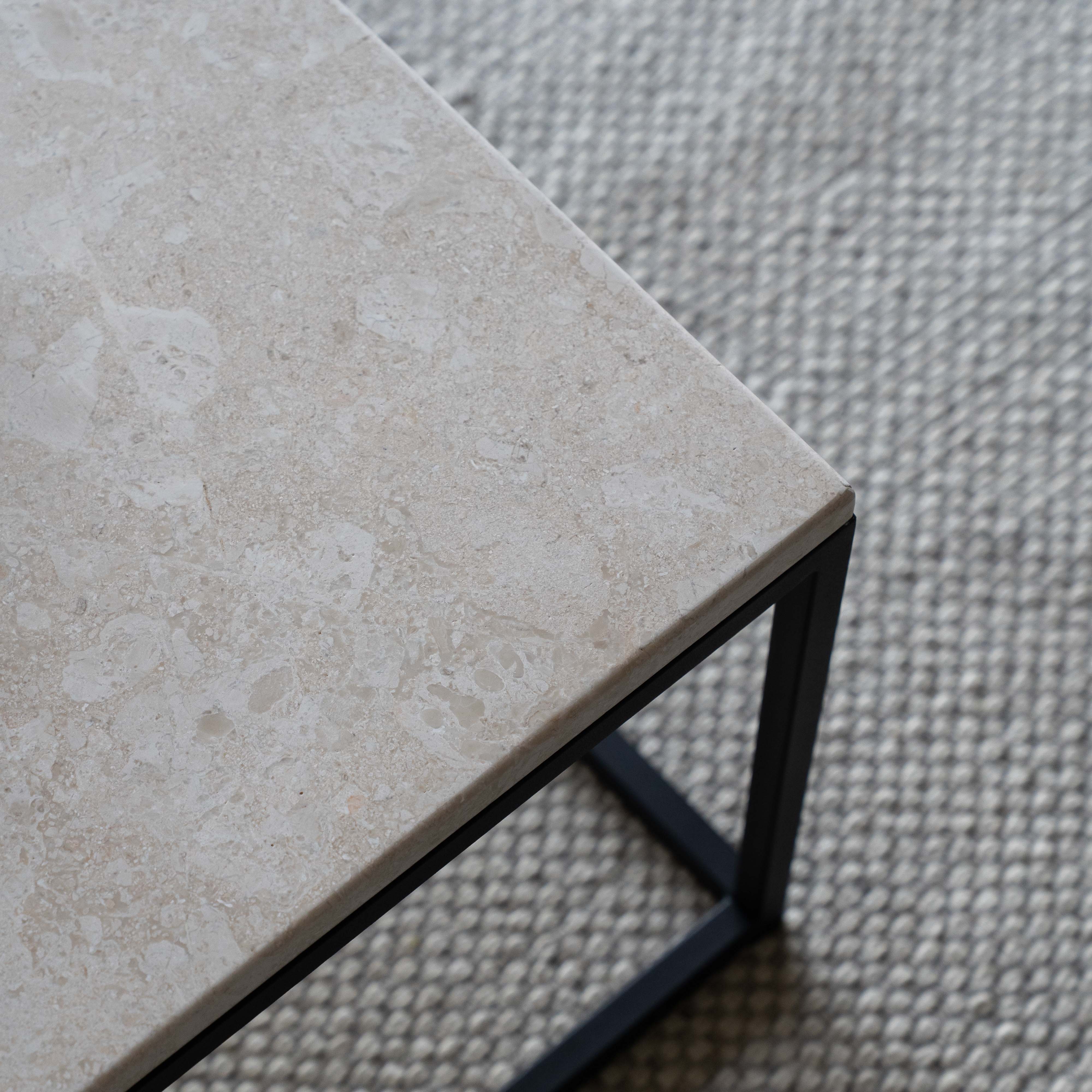 Limestone Flow Rectangle Industrial Coffee Table