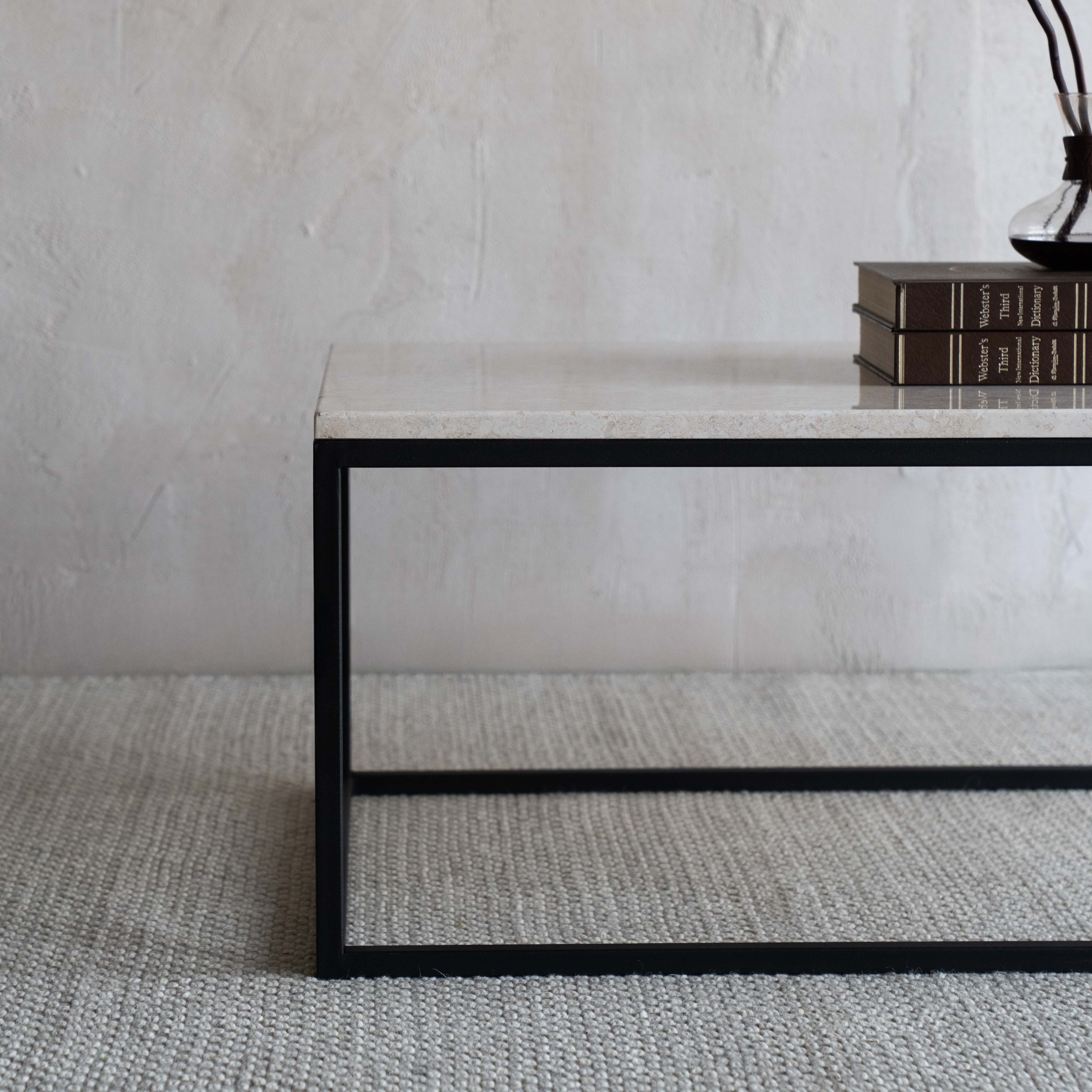 Limestone Flow Rectangle Industrial Coffee Table