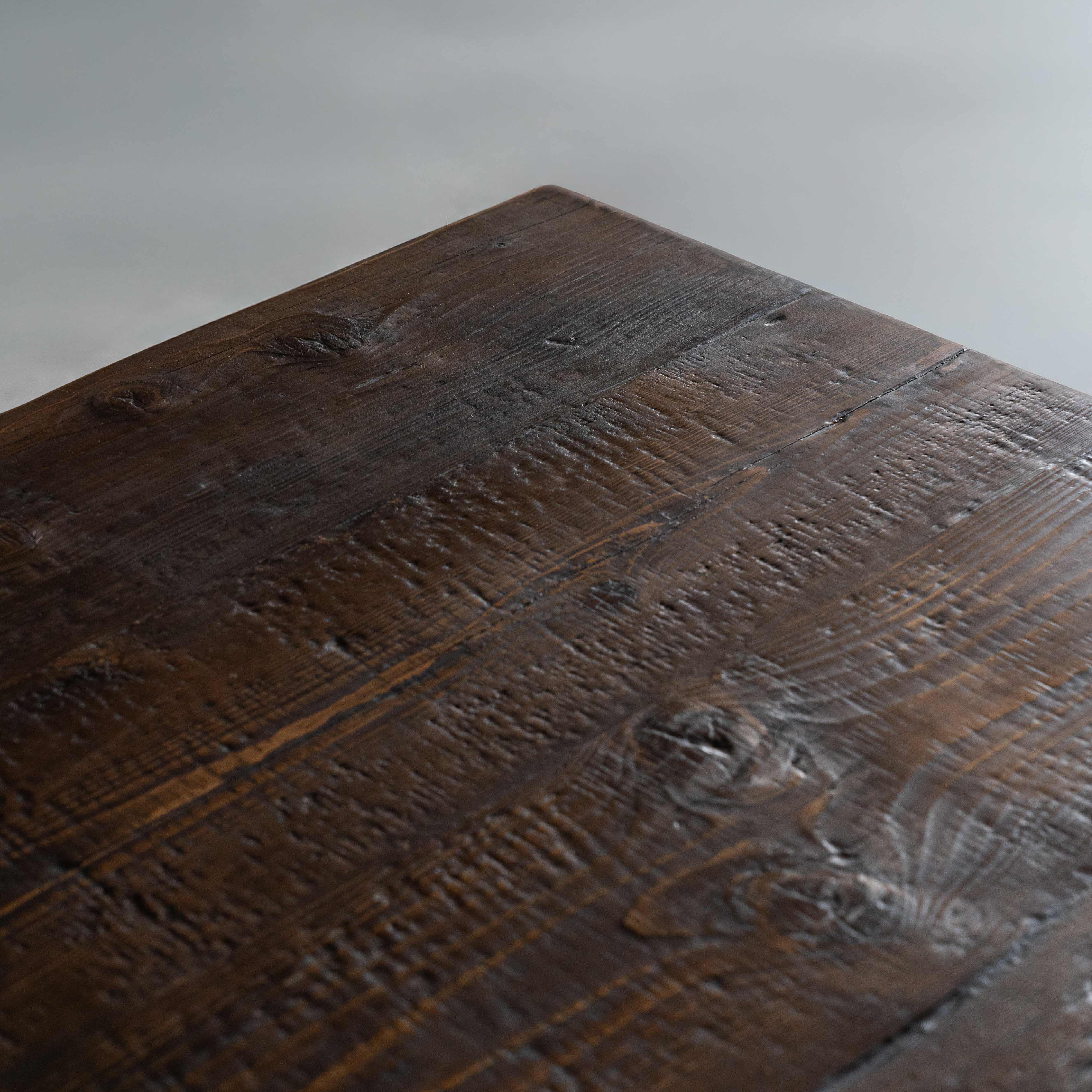Nordic - Dark Wood Industrial Dining Table - Dining Tables - WS Living Furniture Furniture Store in Dubai