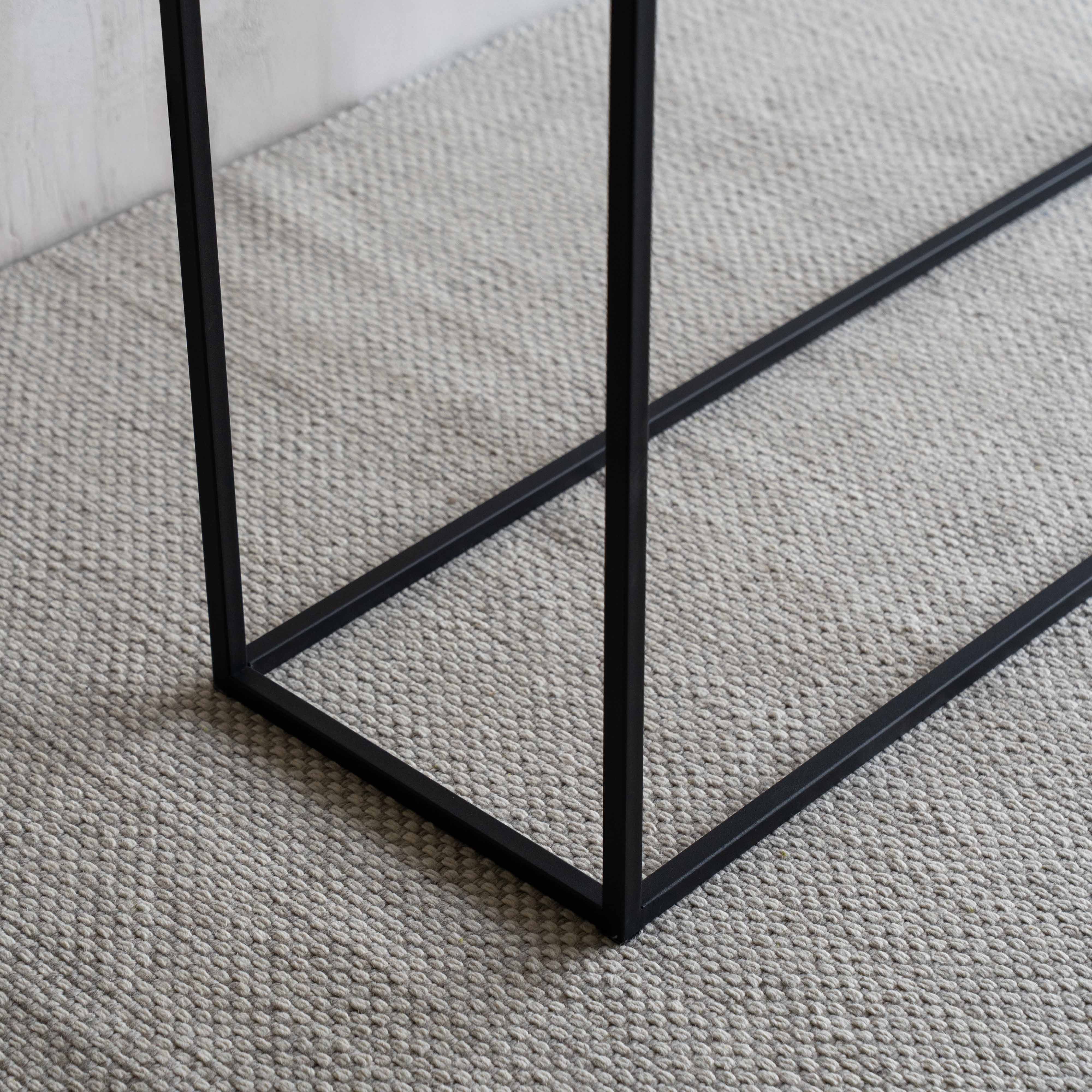 Limestone Flow Industrial Marble Console Table