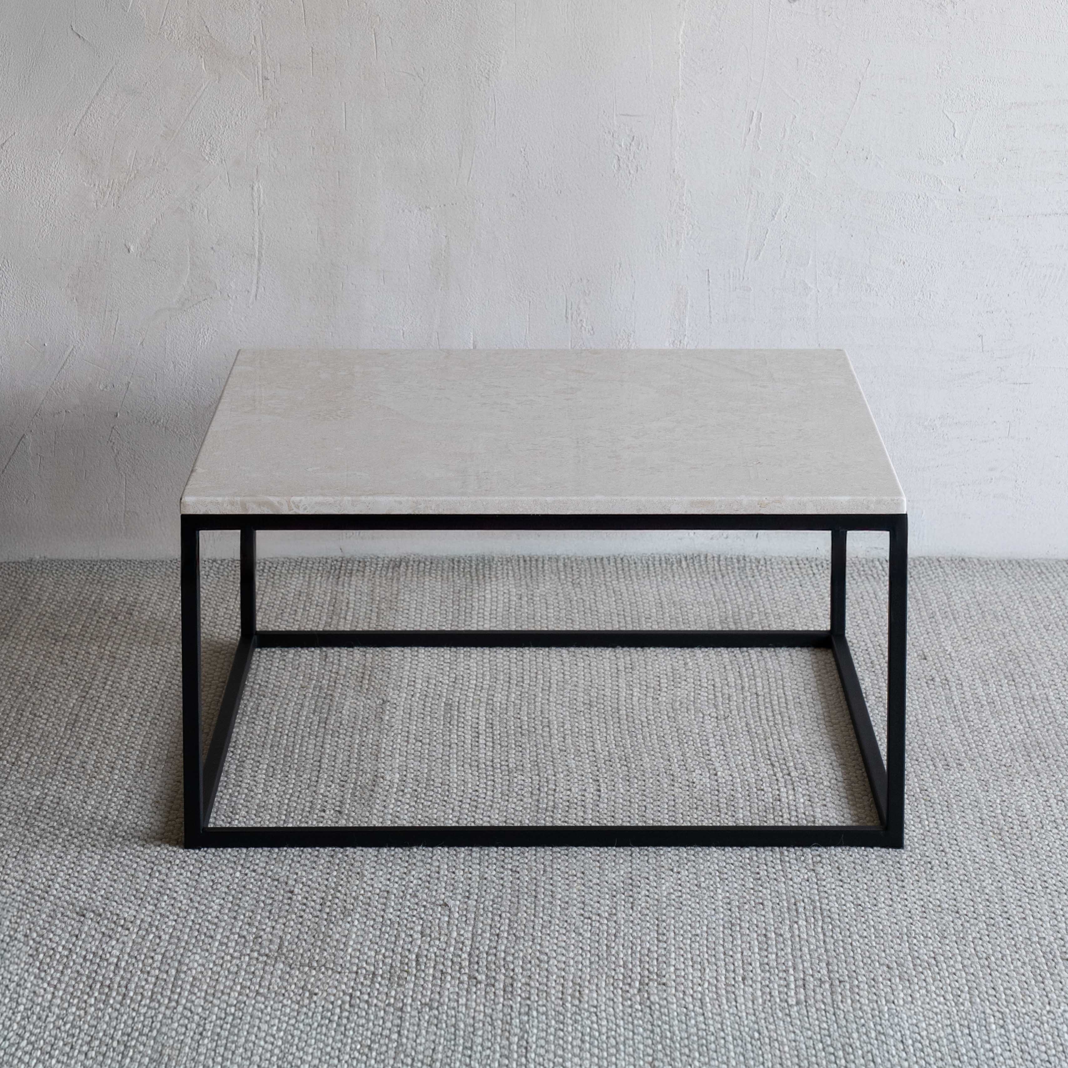 Limestone Flow Square Marble Coffee Table