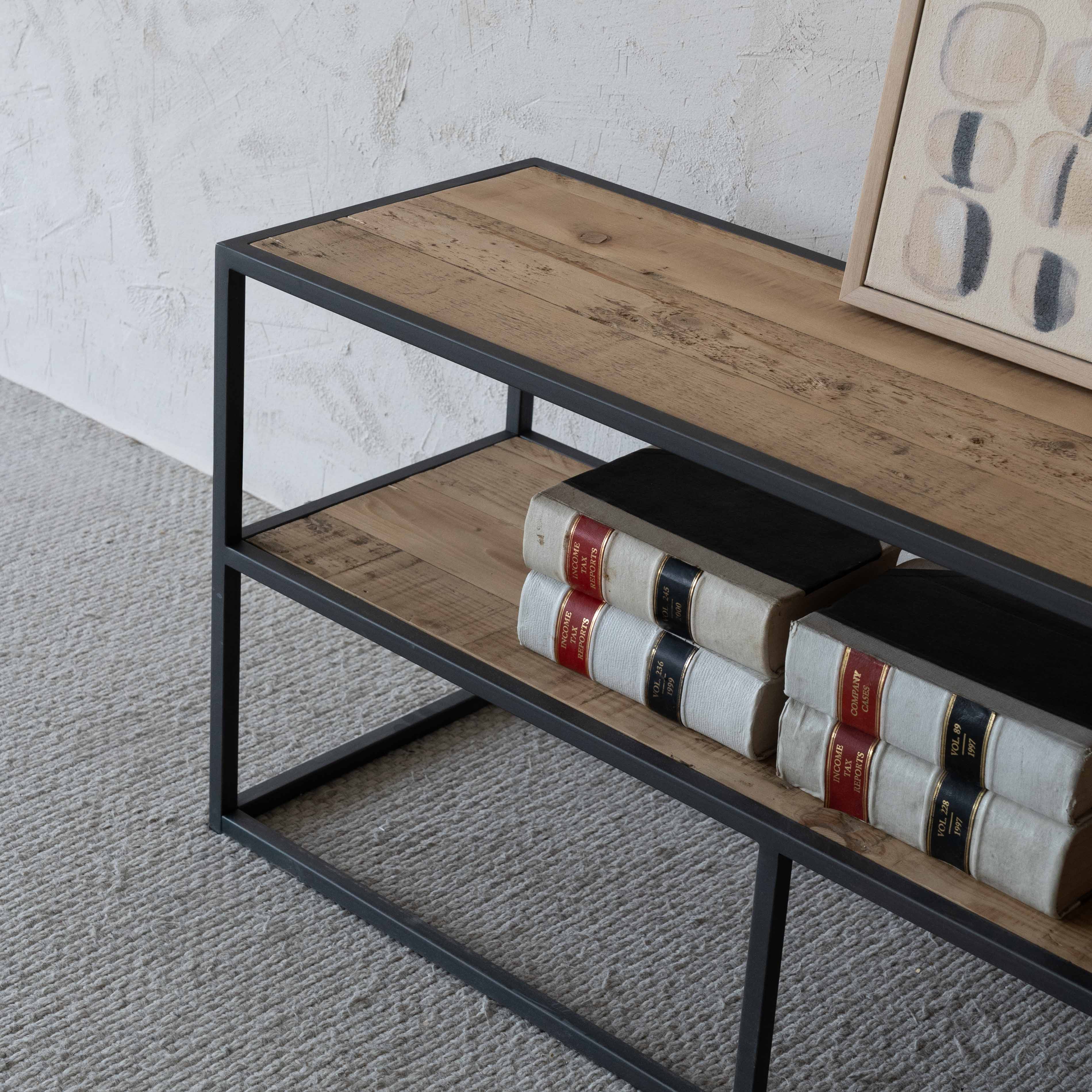 Rustic Haven Classic Industrial Wood TV Unit - TV Units - WS Living Furniture Furniture Store in Dubai