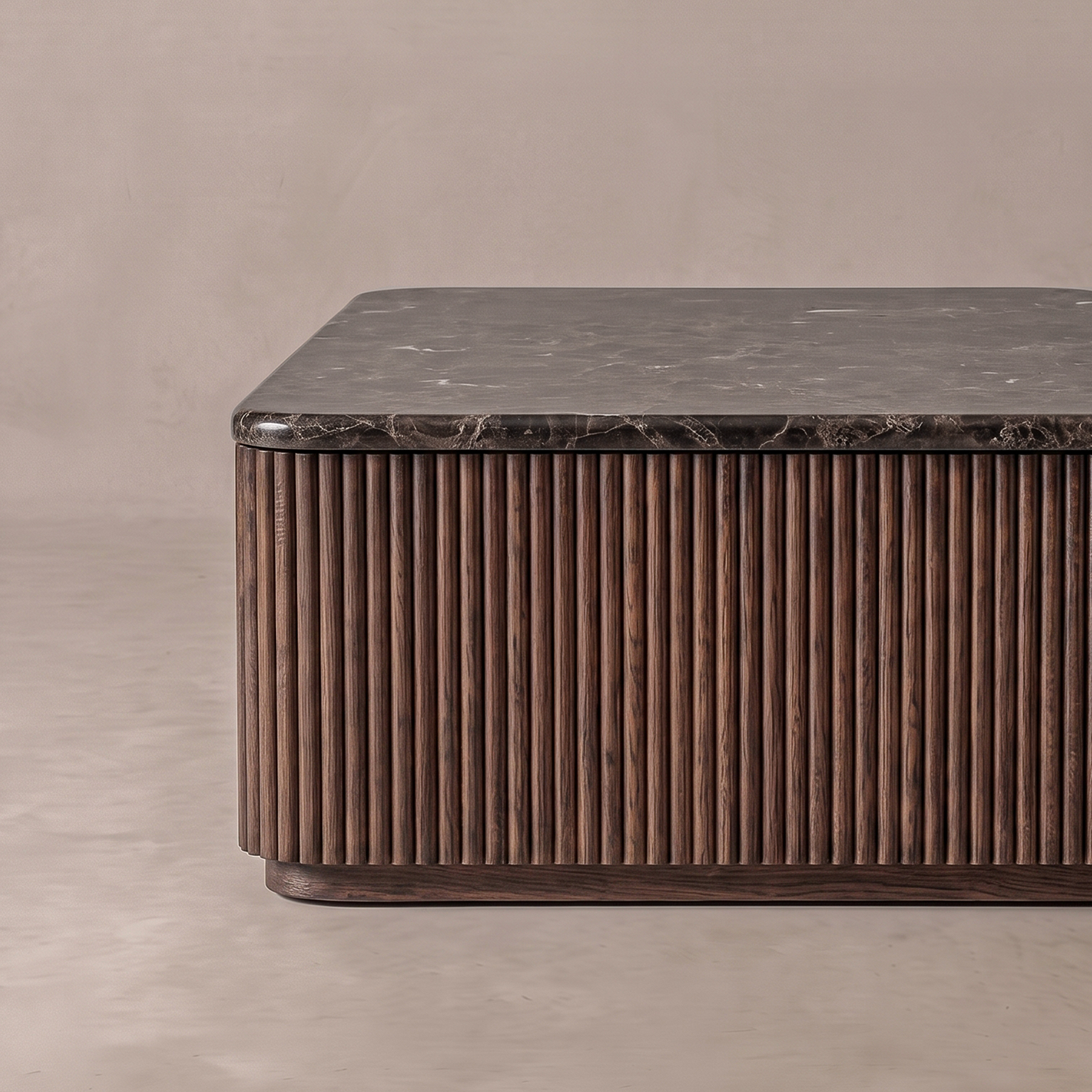 Infinity Dark Emprador Marble Coffee Table - Rectangle