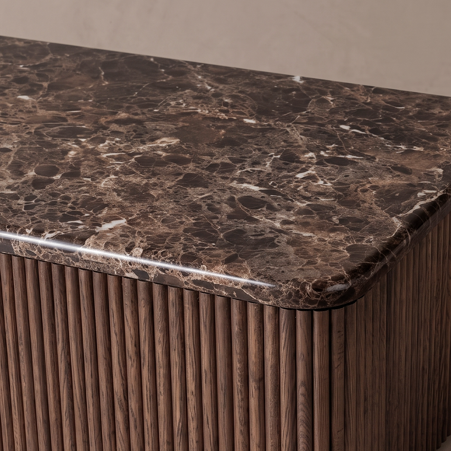 Infinity Dark Emprador Marble Coffee Table - Rectangle