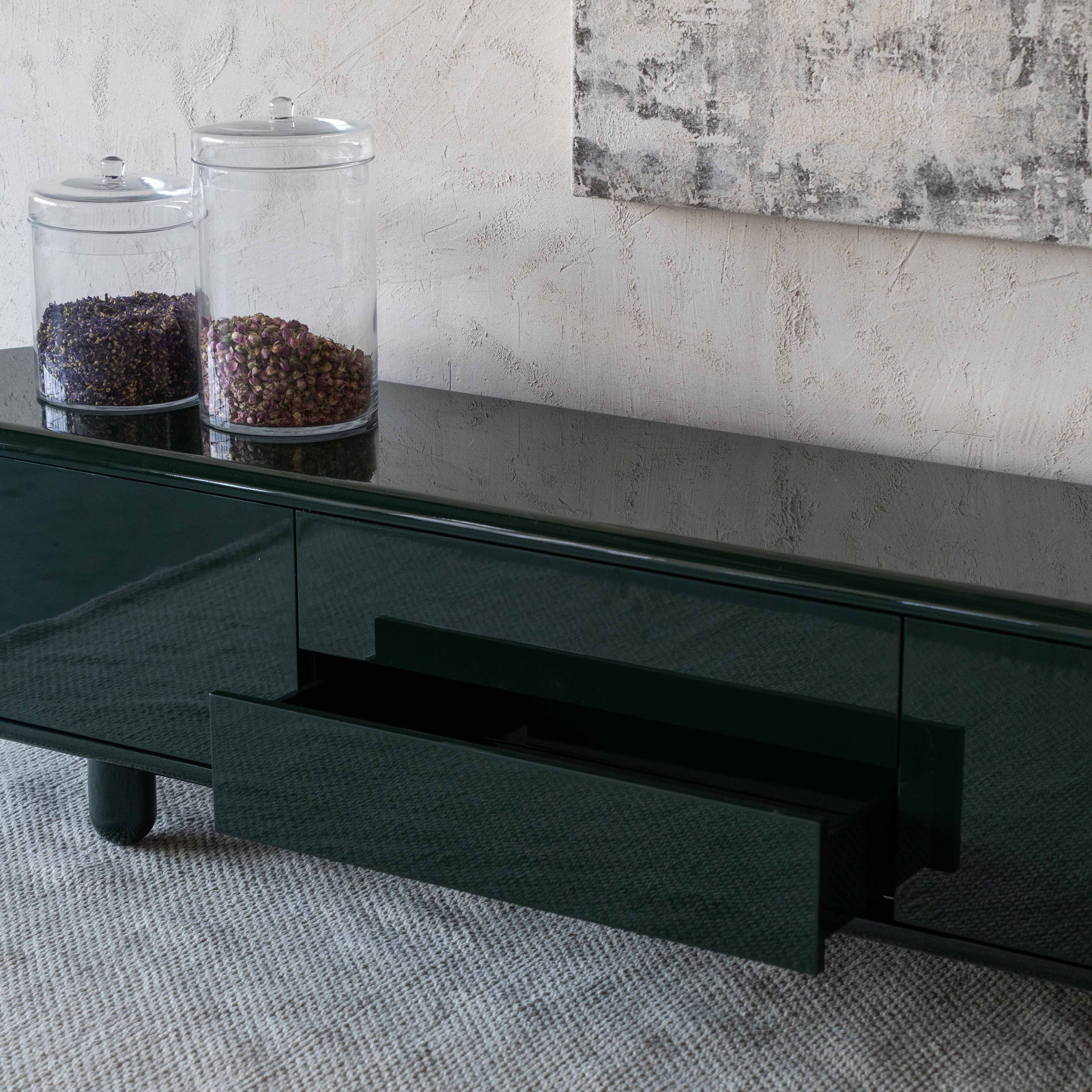 Isadora Green High Gloss Modern Tv Unit - 986F2.4 - BC151