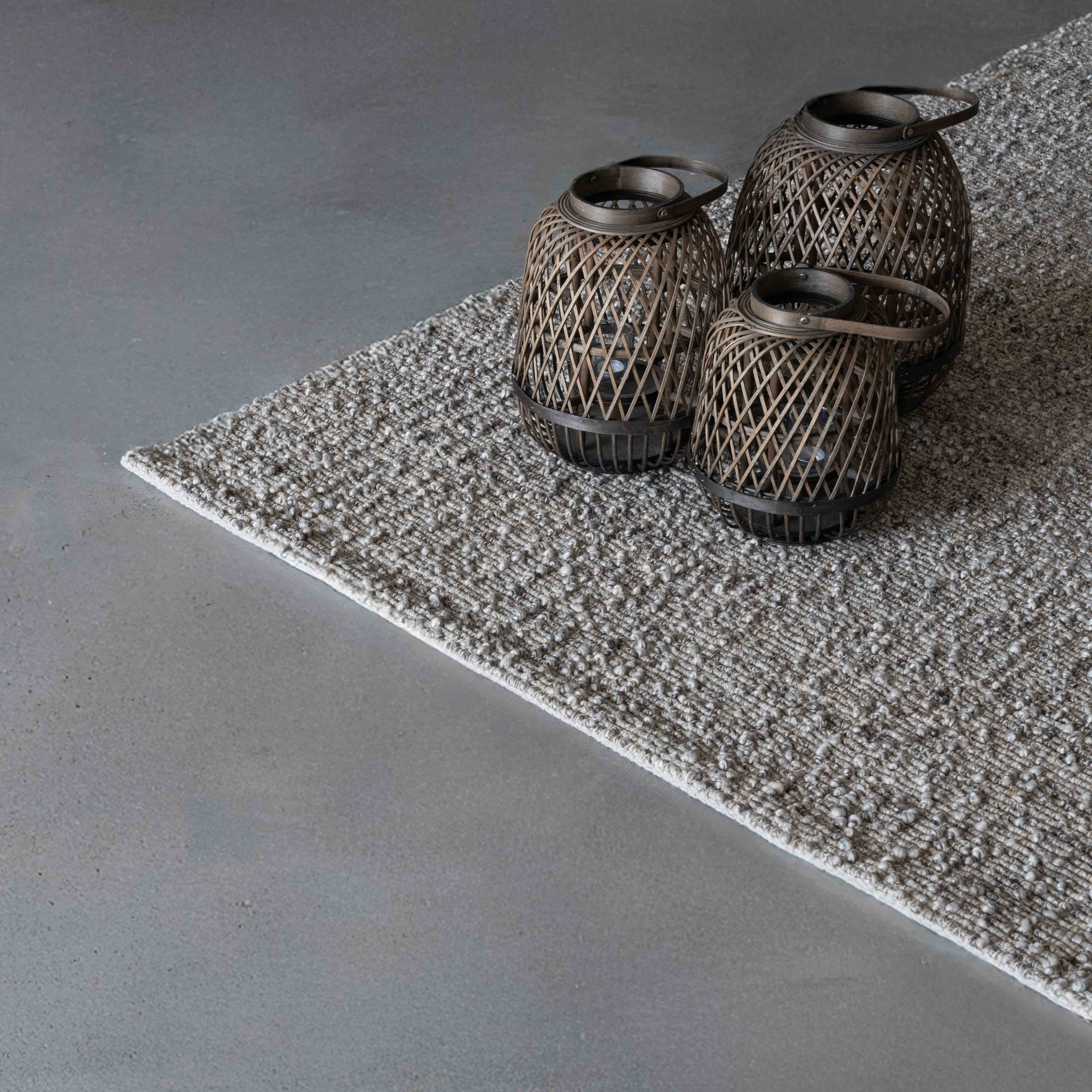 Itsy Bitsy 10P Ivory Beige Brown Handcrafted Wool Rug - Rugs - WS Living Furniture Furniture Store in Dubai