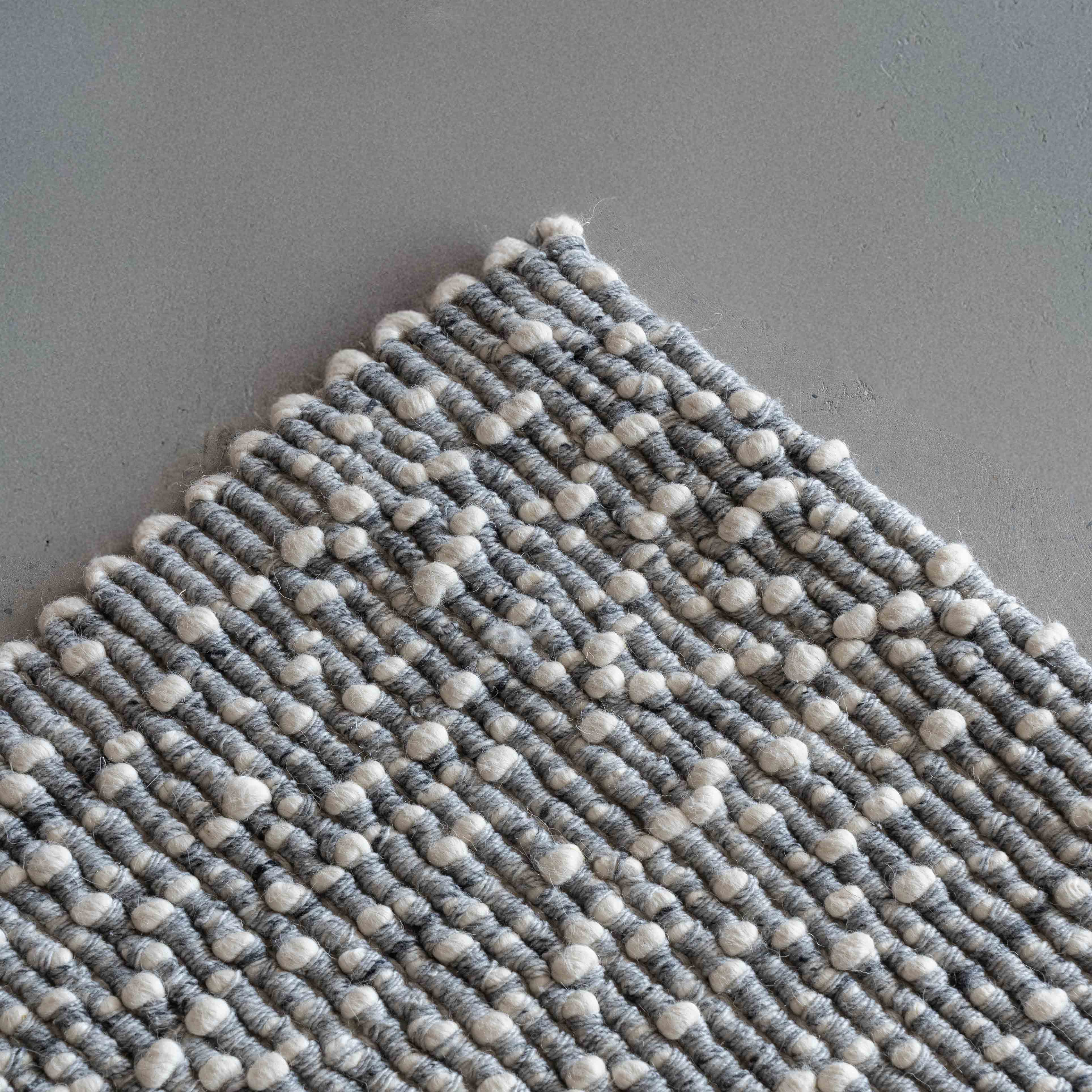 Itsy Bitsy Ivory Silver Black  Handcrafted Woven RUG - Rugs - WS Living Furniture  Furniture Store in Dubai