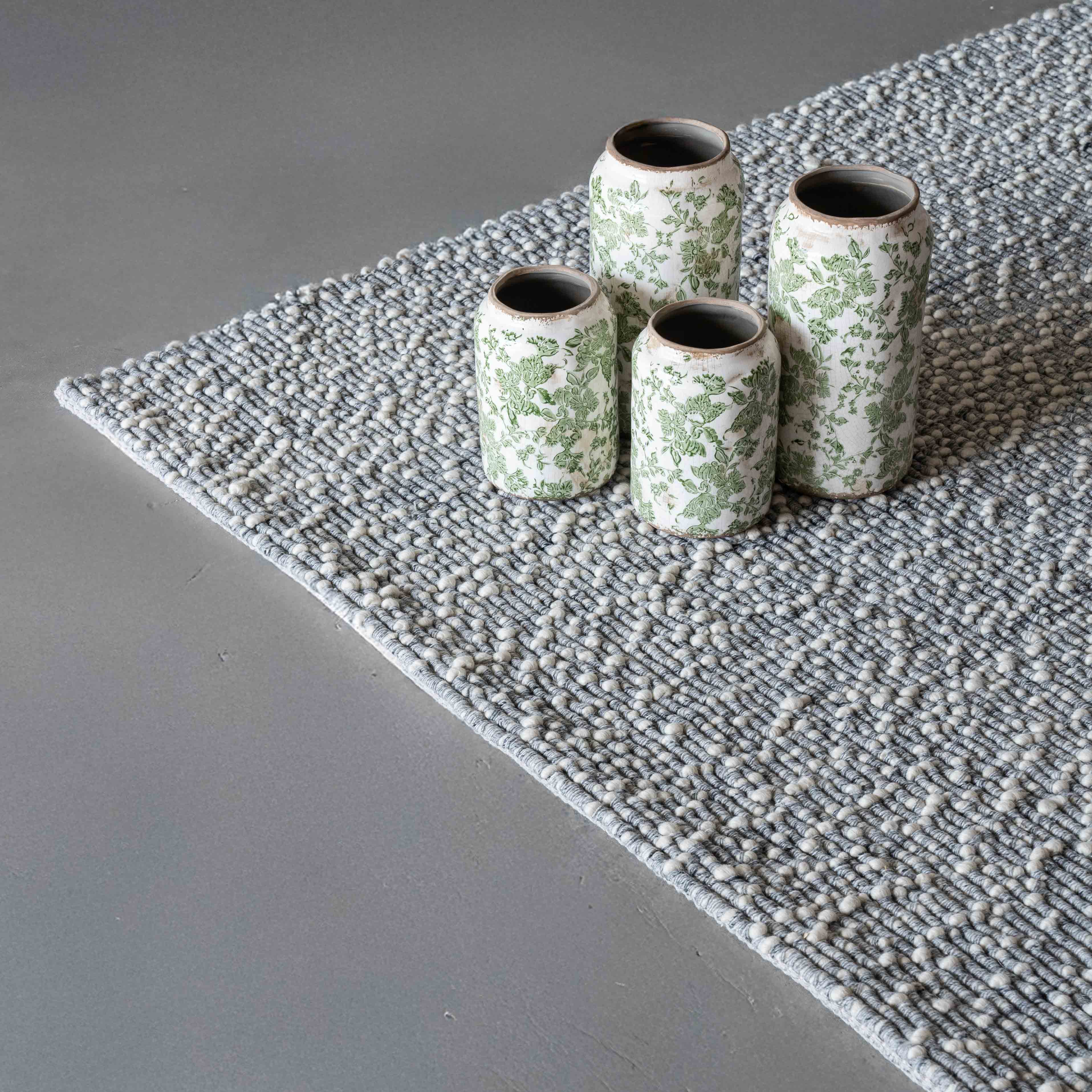 Itsy Bitsy Ivory Silver Black  Handcrafted Woven RUG - Rugs - WS Living Furniture  Furniture Store in Dubai