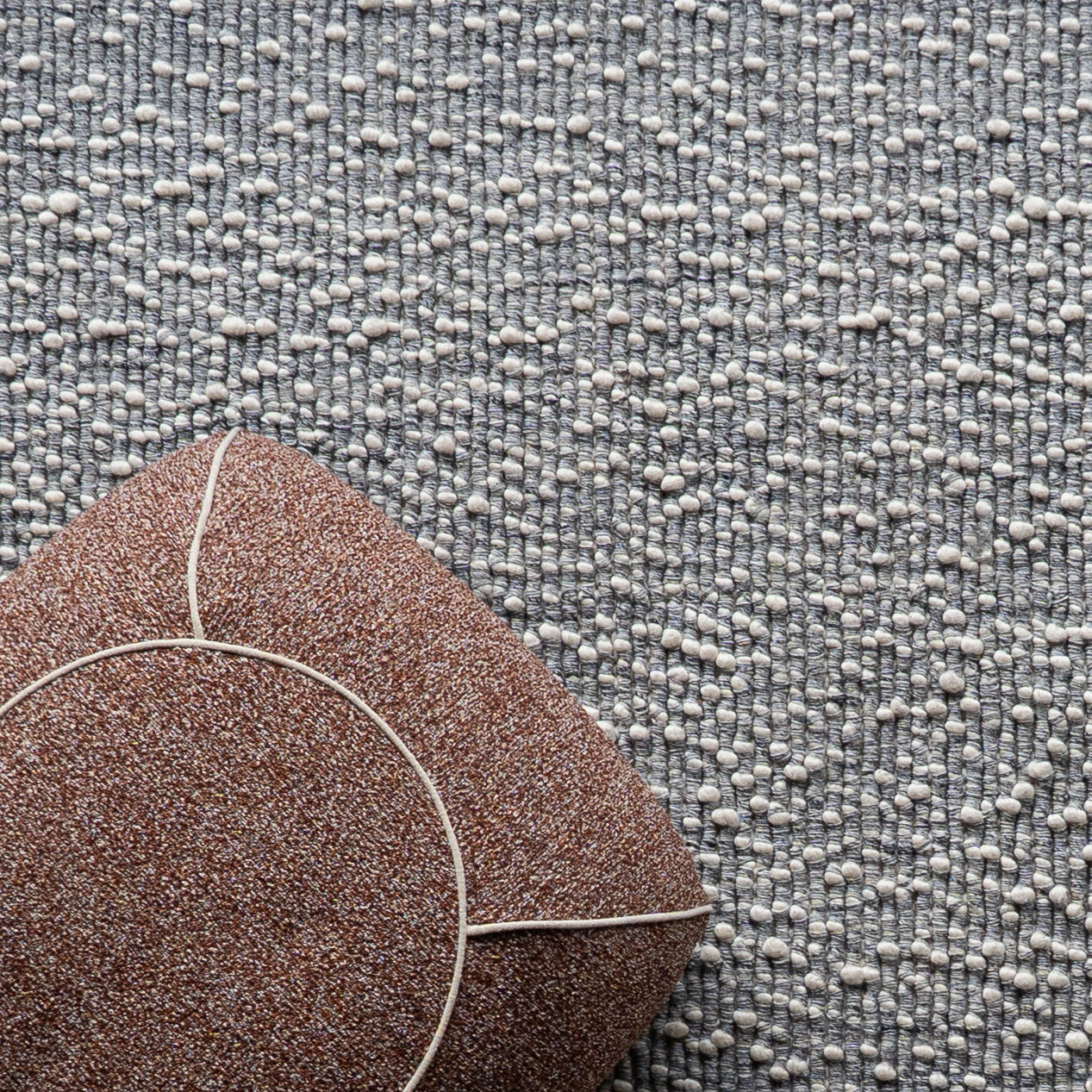 Itsy Bitsy Ivory Silver Black Handcrafted Woven RUG