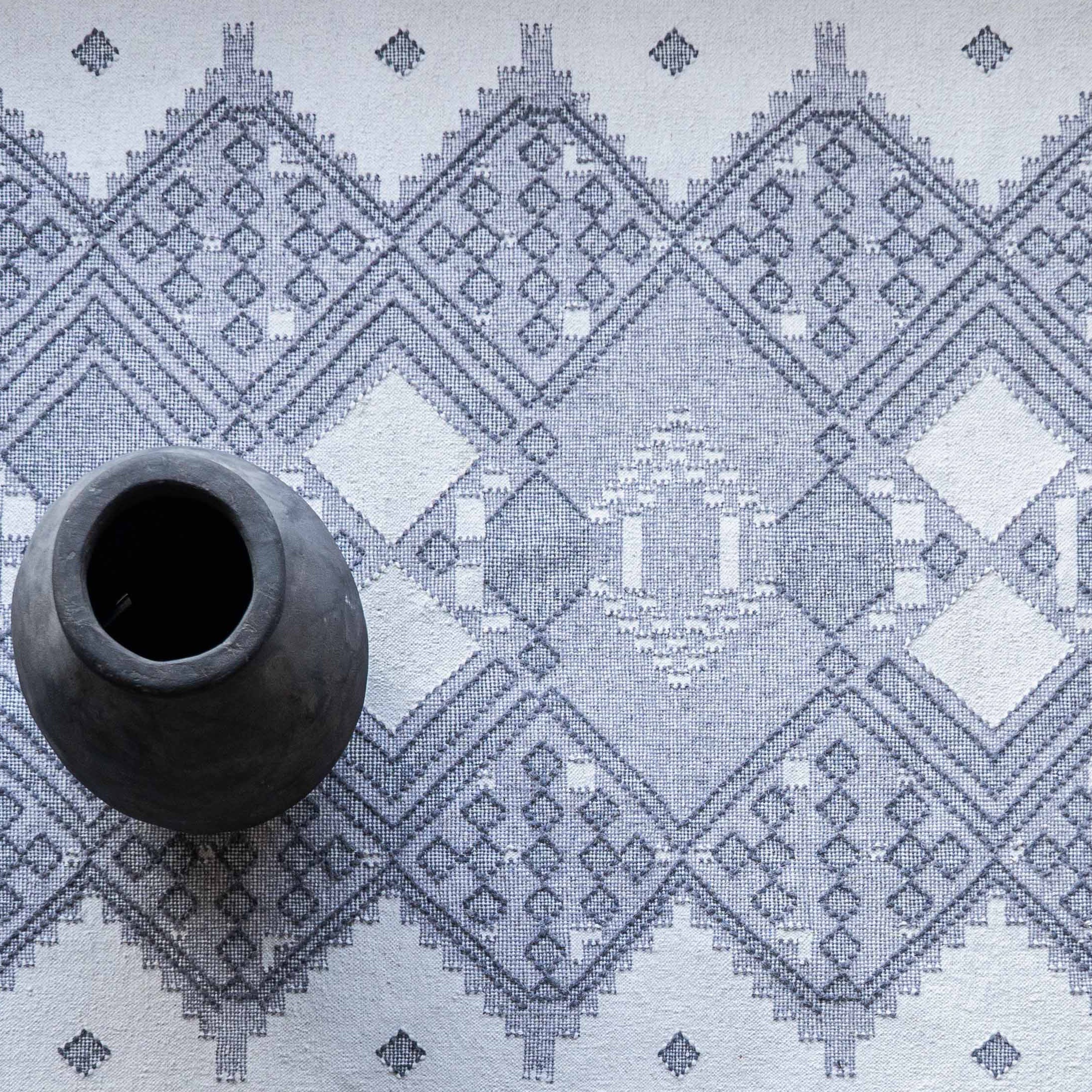 Ivory Brown WD-2024-07 (CS) Handmade Wool Rug