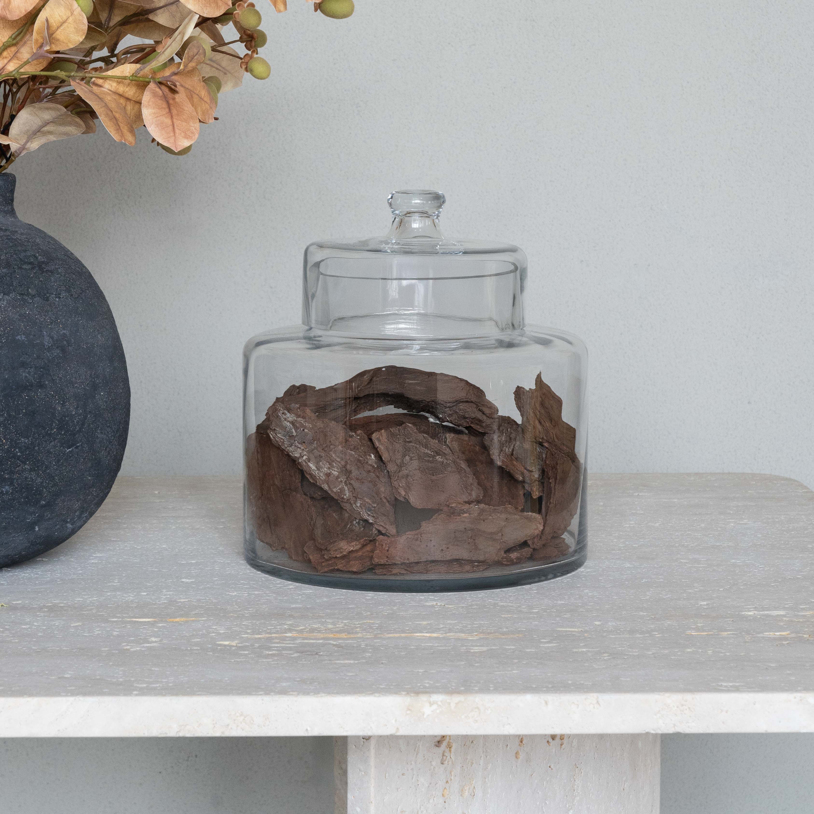 Savannah Decorative Glass Container / Jar With Lid Cover - Decorative Jars - WS Living Furniture Furniture Store in Dubai