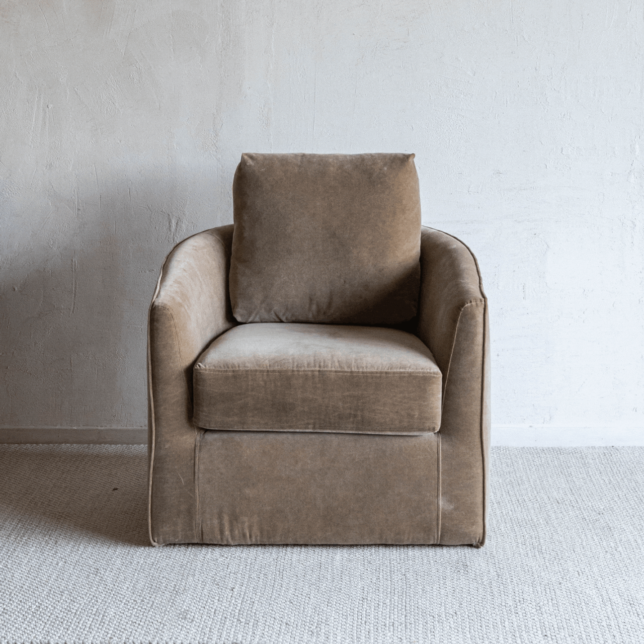 Kaira Modern Swivel Armchair - Camel Brown - Arm chair - WS Living Furniture Furniture Store in Dubai