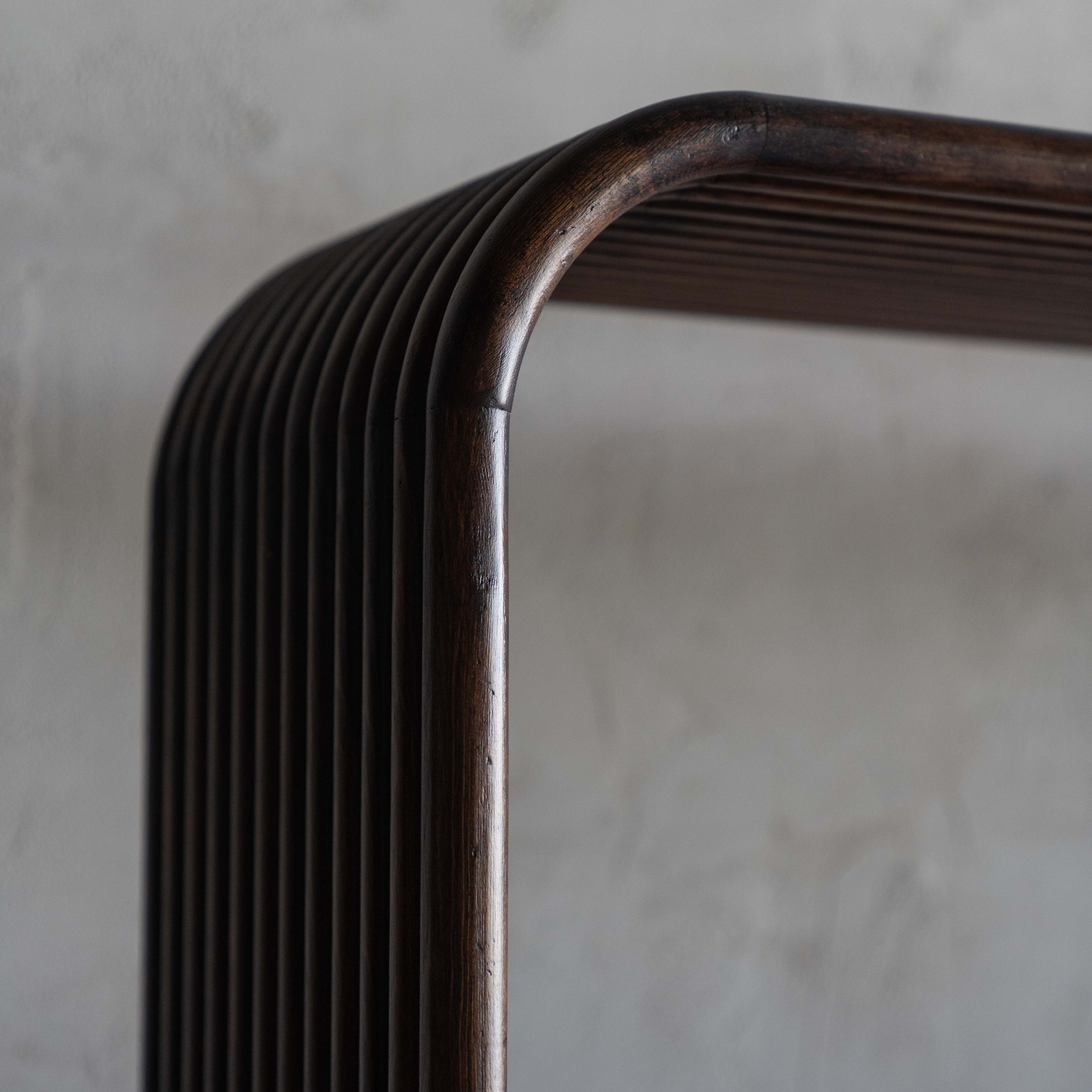 Kallum Mid-century Ribbed Wood Book Shelf - Shelves - WS Living Furniture Furniture Store in Dubai