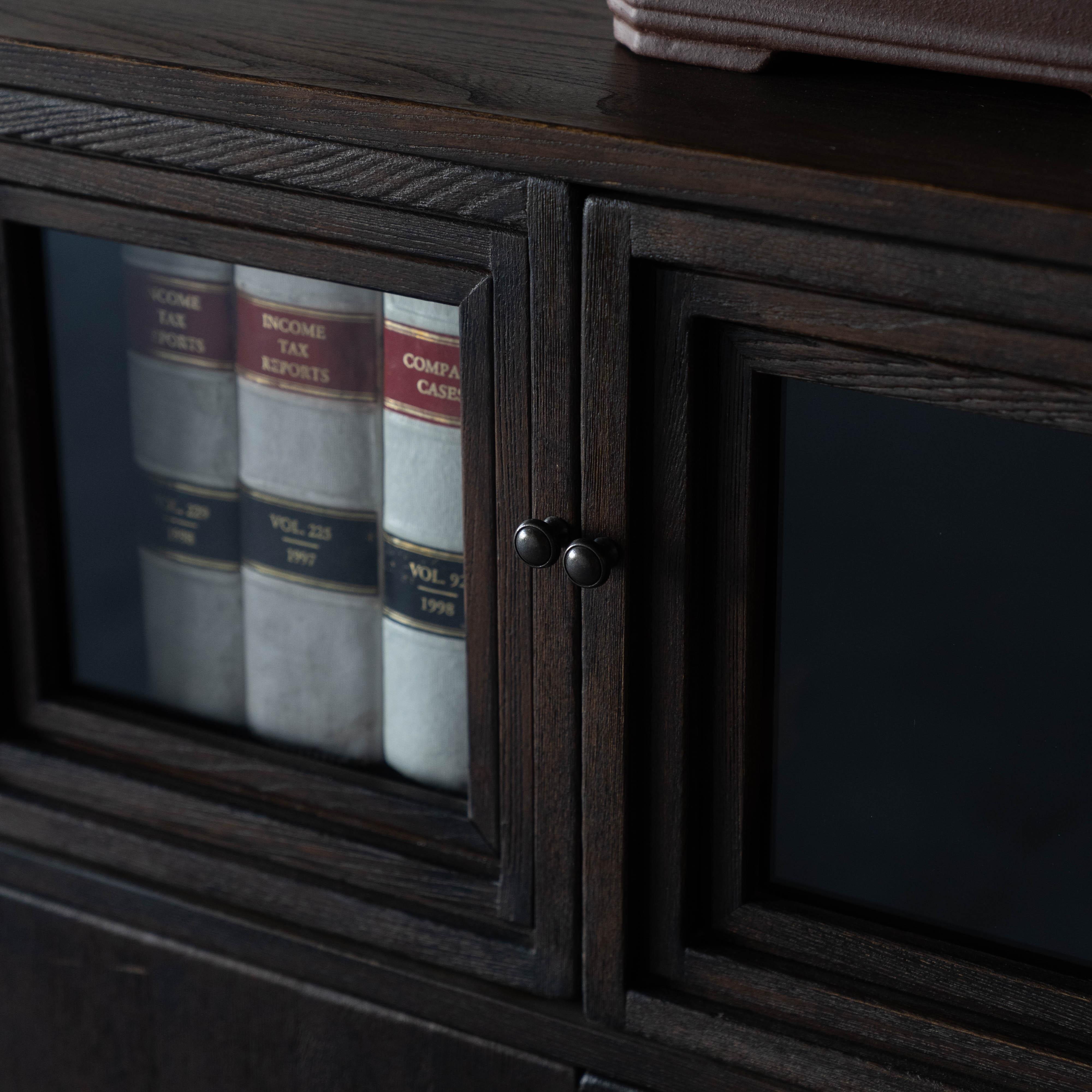 Elias Dark Wood and Glass Vintage Style Cabinet - GD148-A - Cabinets - WS Living Furniture Furniture Store in Dubai