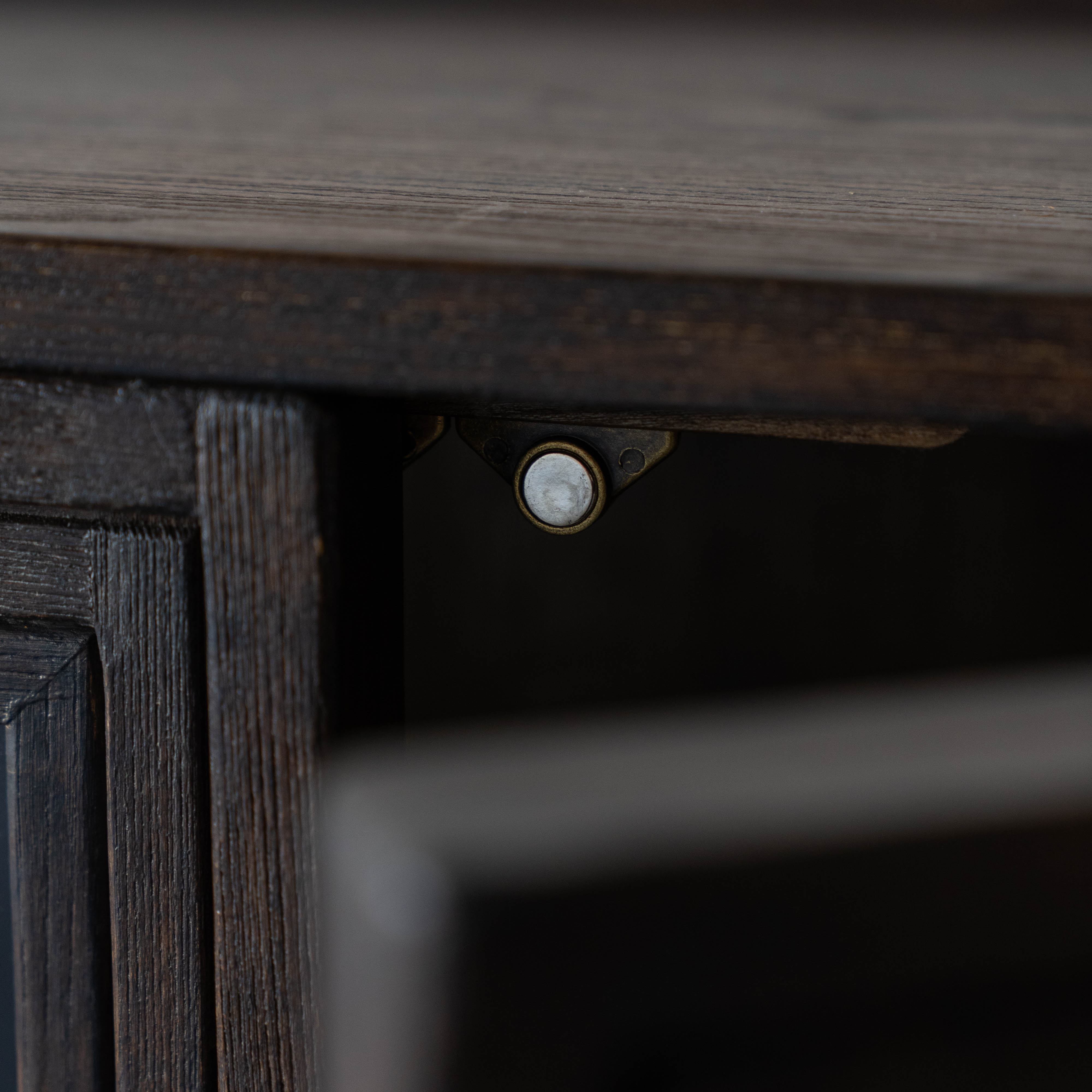 Elias Dark Wood and Glass Vintage Style Cabinet - GD148-A - Cabinets - WS Living Furniture Furniture Store in Dubai