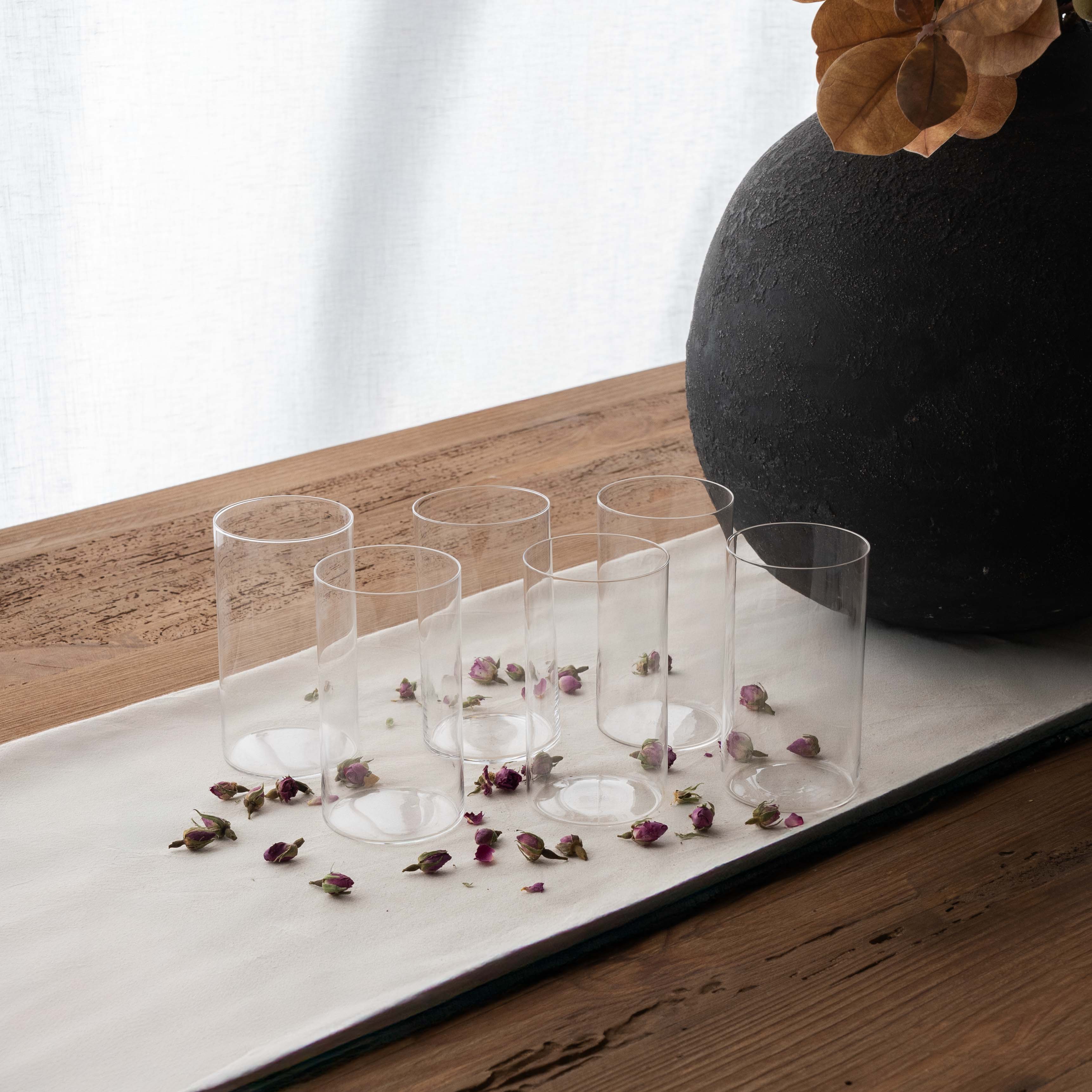 Kyoto Set Of 6 Big Water/Tumbler Glass - Glass Set - WS Living Furniture  Furniture Store in Dubai