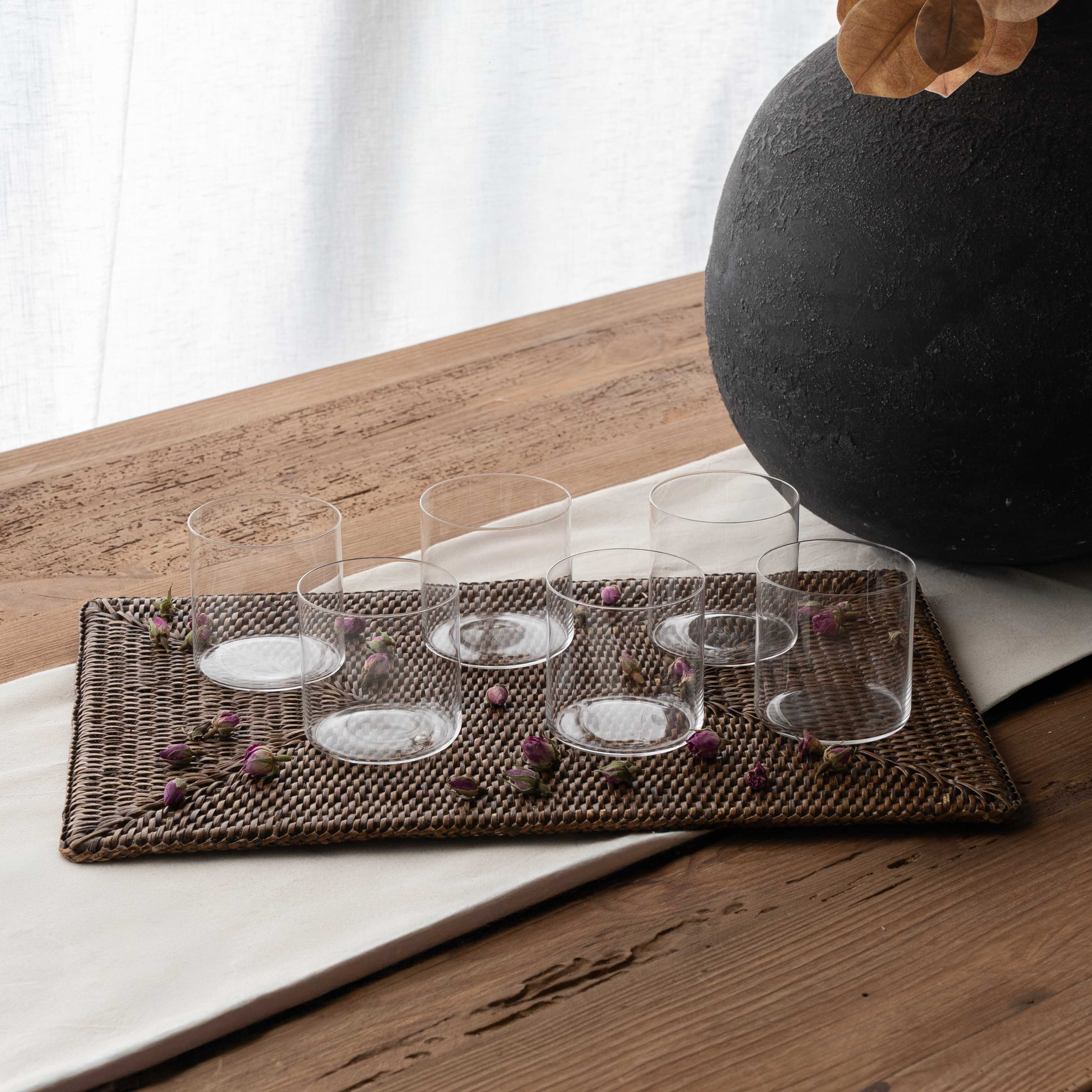 Kyoto Set Of 6 Small Water/Tumbler Glass - Glass Set - WS Living Furniture  Furniture Store in Dubai