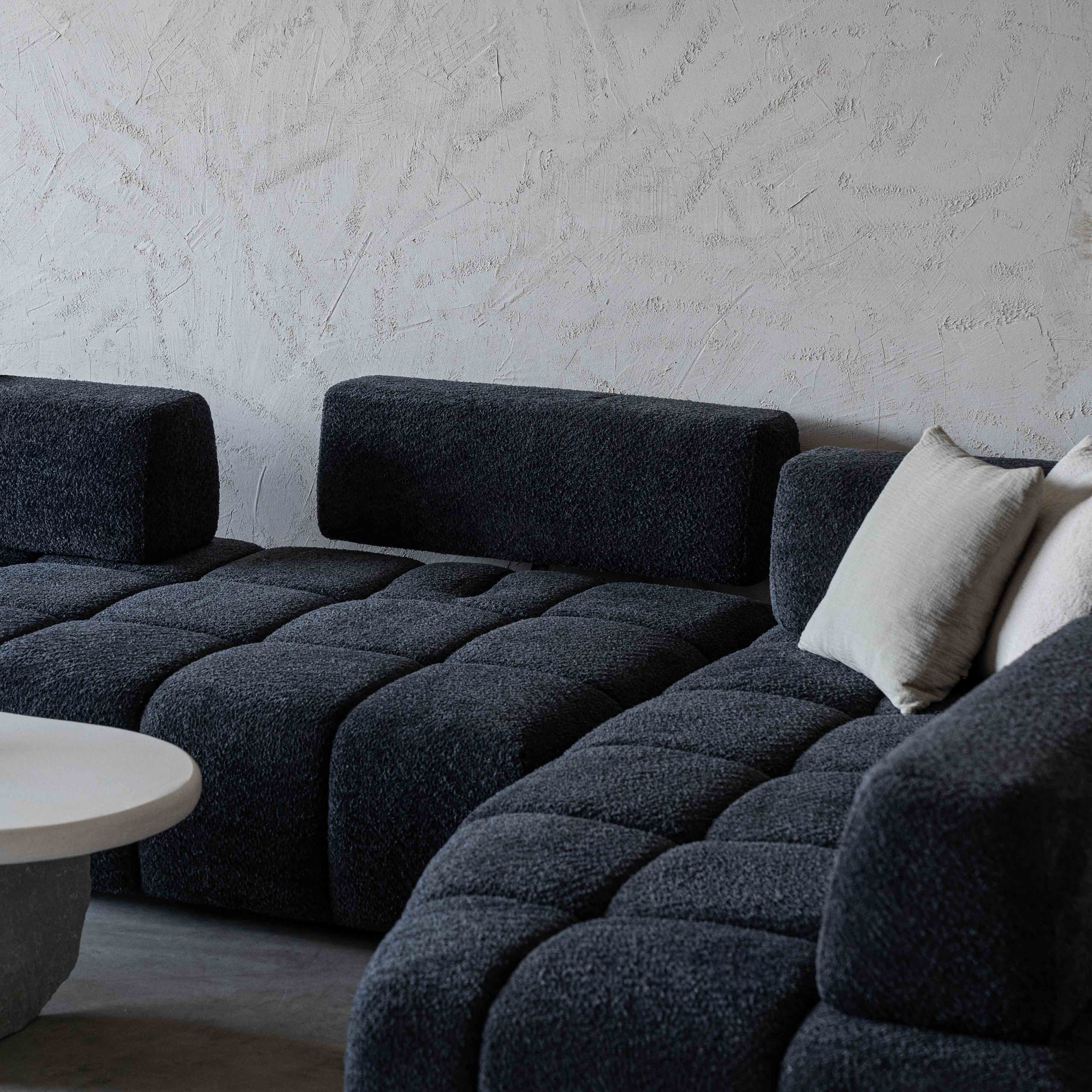 Lama Modern Black Corner Sofa | L Shape Extendable Sofa - Sofas - WS Living Furniture Furniture Store in Dubai