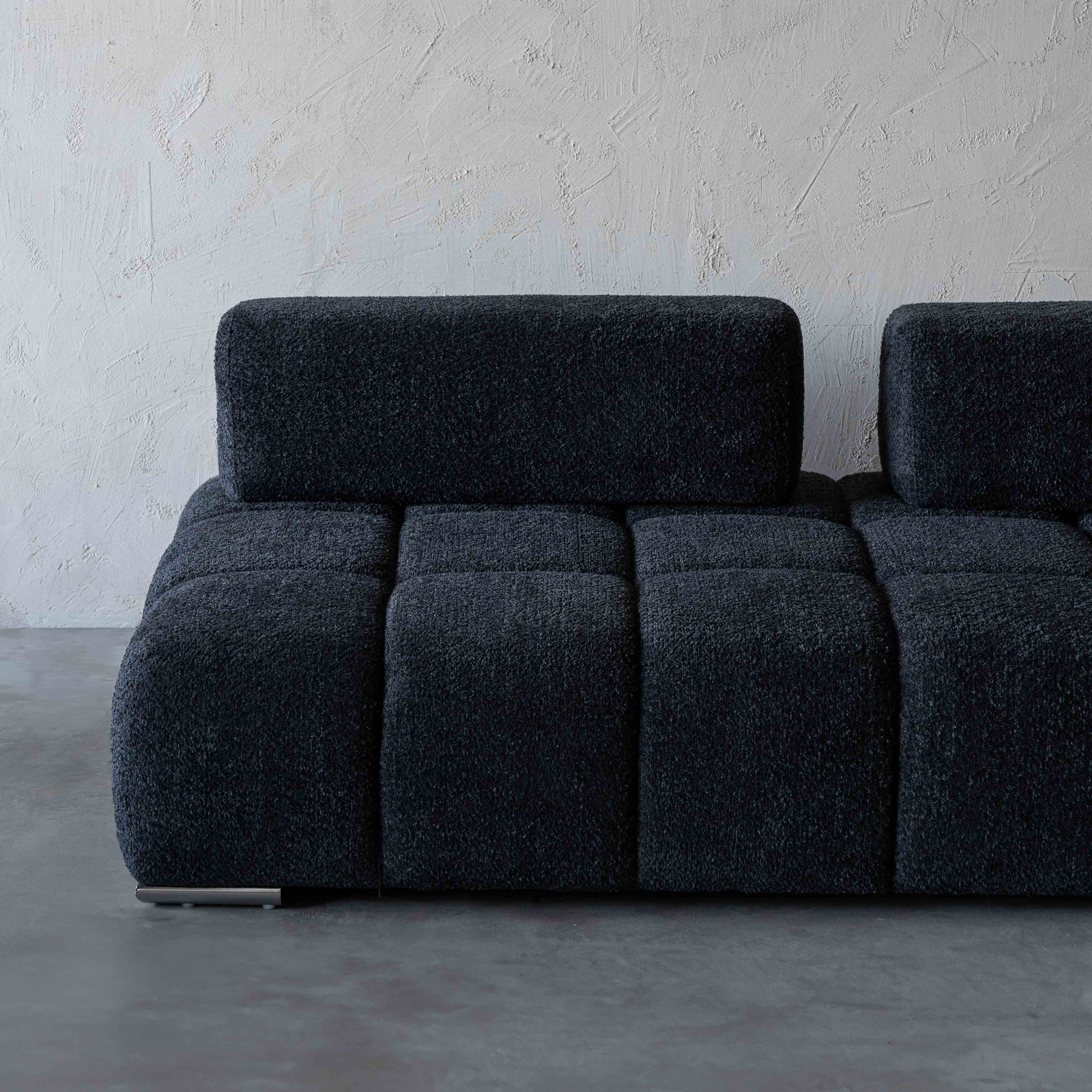 Lama Modern Black Corner Sofa | L Shape Extendable Sofa - Sofas - WS Living Furniture Furniture Store in Dubai