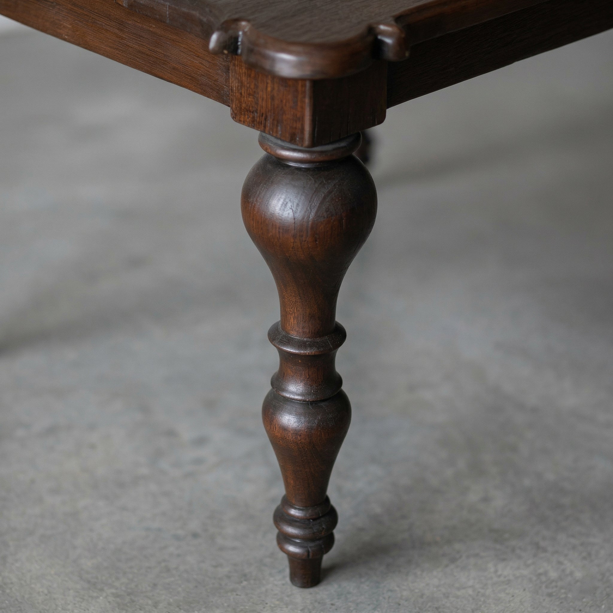 Lark Real Antique Dark Wood Long Dining Table