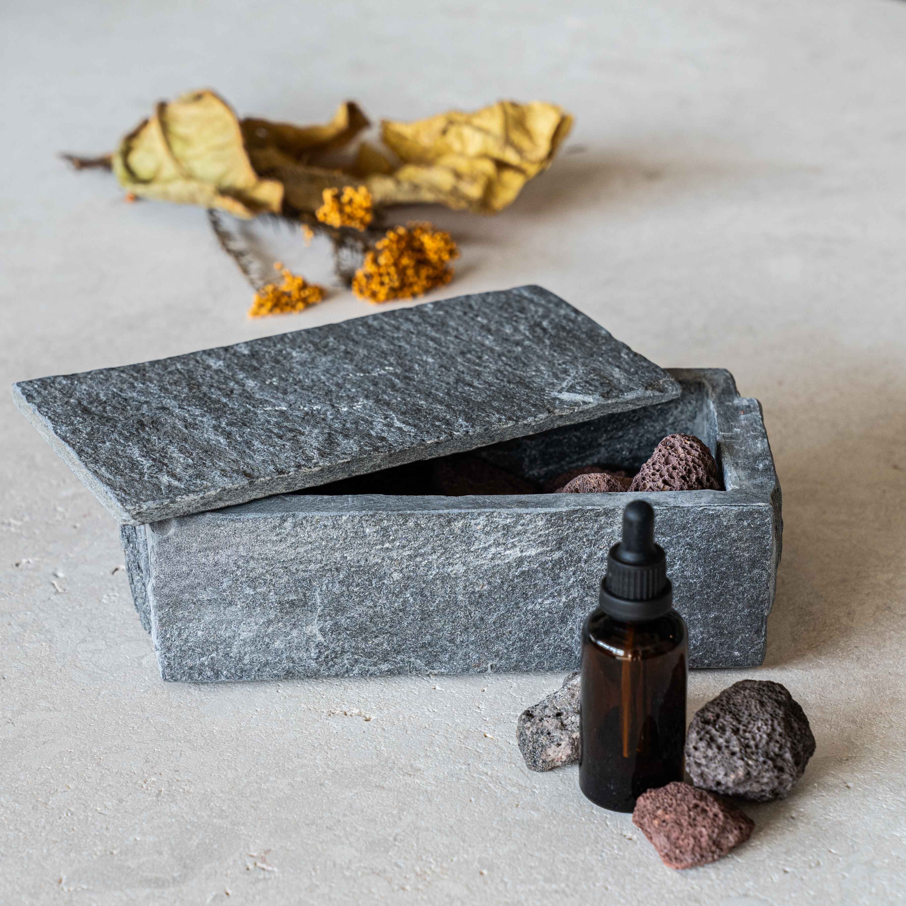 Lava Rock Stone Aroma Diffuser - Blue - Japanese Greenery for Homes, Offices, Bedrooms and Saunas - Home Fragrance - WS Living Furniture Furniture Store in Dubai