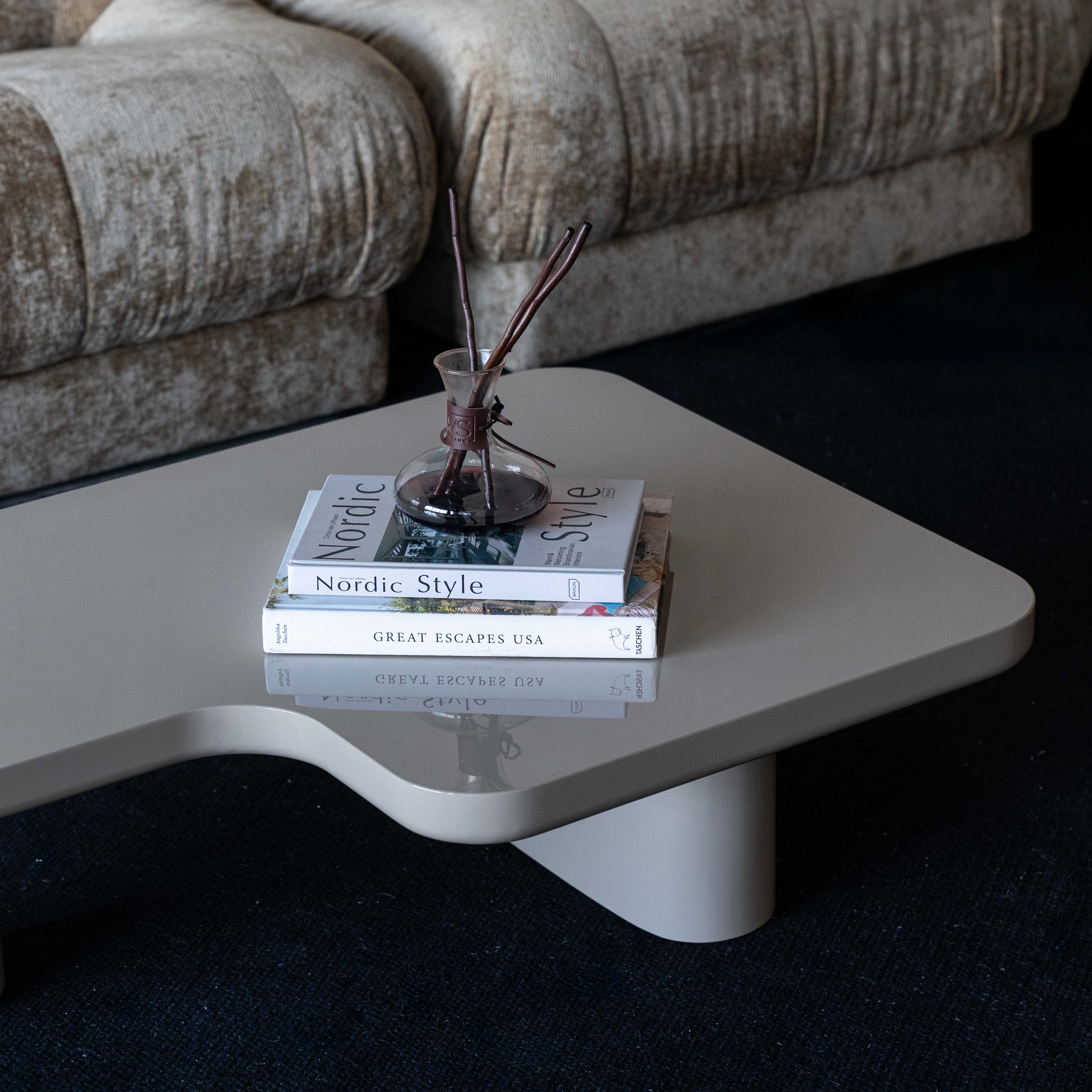 Layla Beige High Gloss Modern Coffee Table - SMALL - 020A1.2 - BC78 - Coffee Tables - WS Living Furniture Furniture Store in Dubai