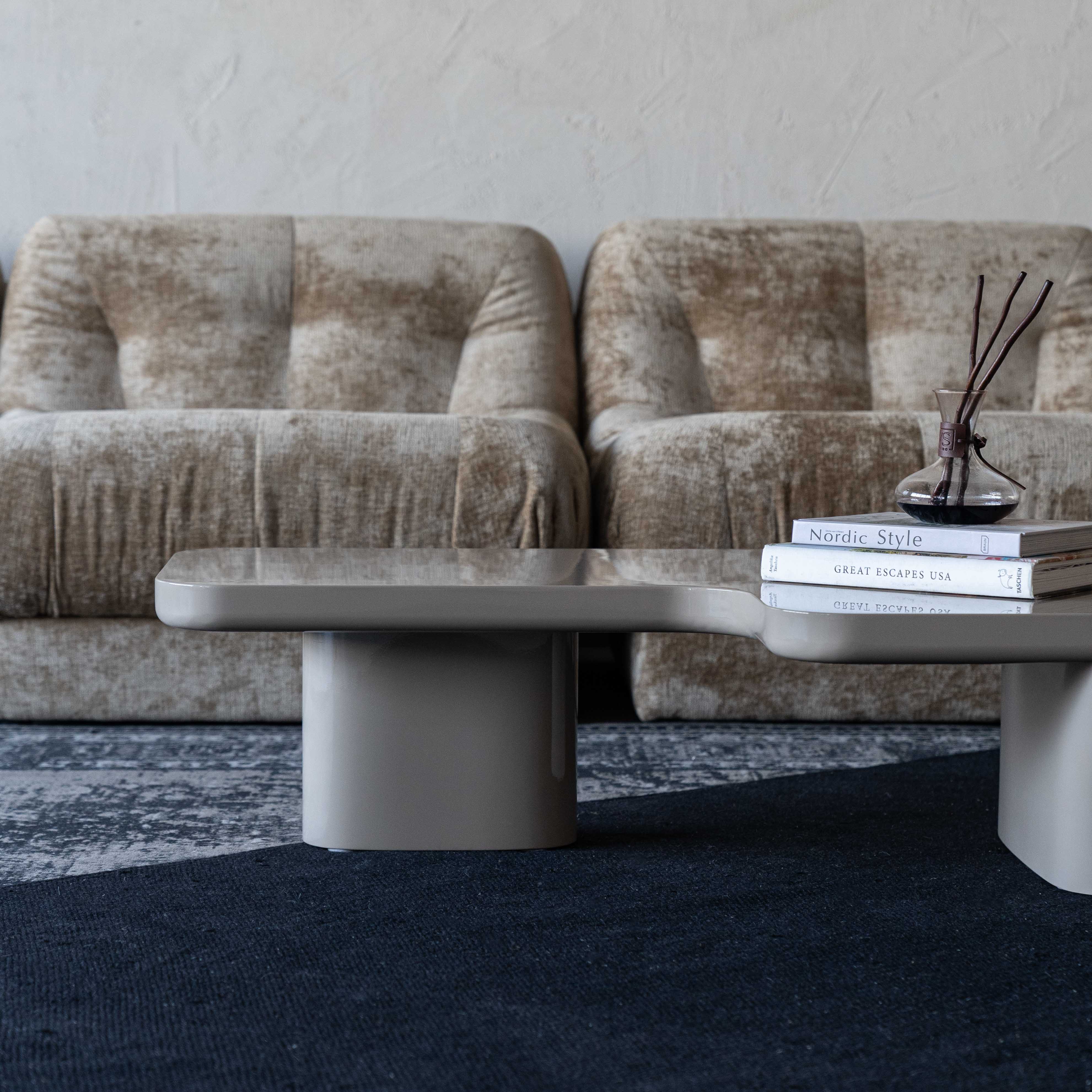 Layla Beige High Gloss Modern Coffee Table - SMALL - 020A1.2 - BC78 - Coffee Tables - WS Living Furniture Furniture Store in Dubai