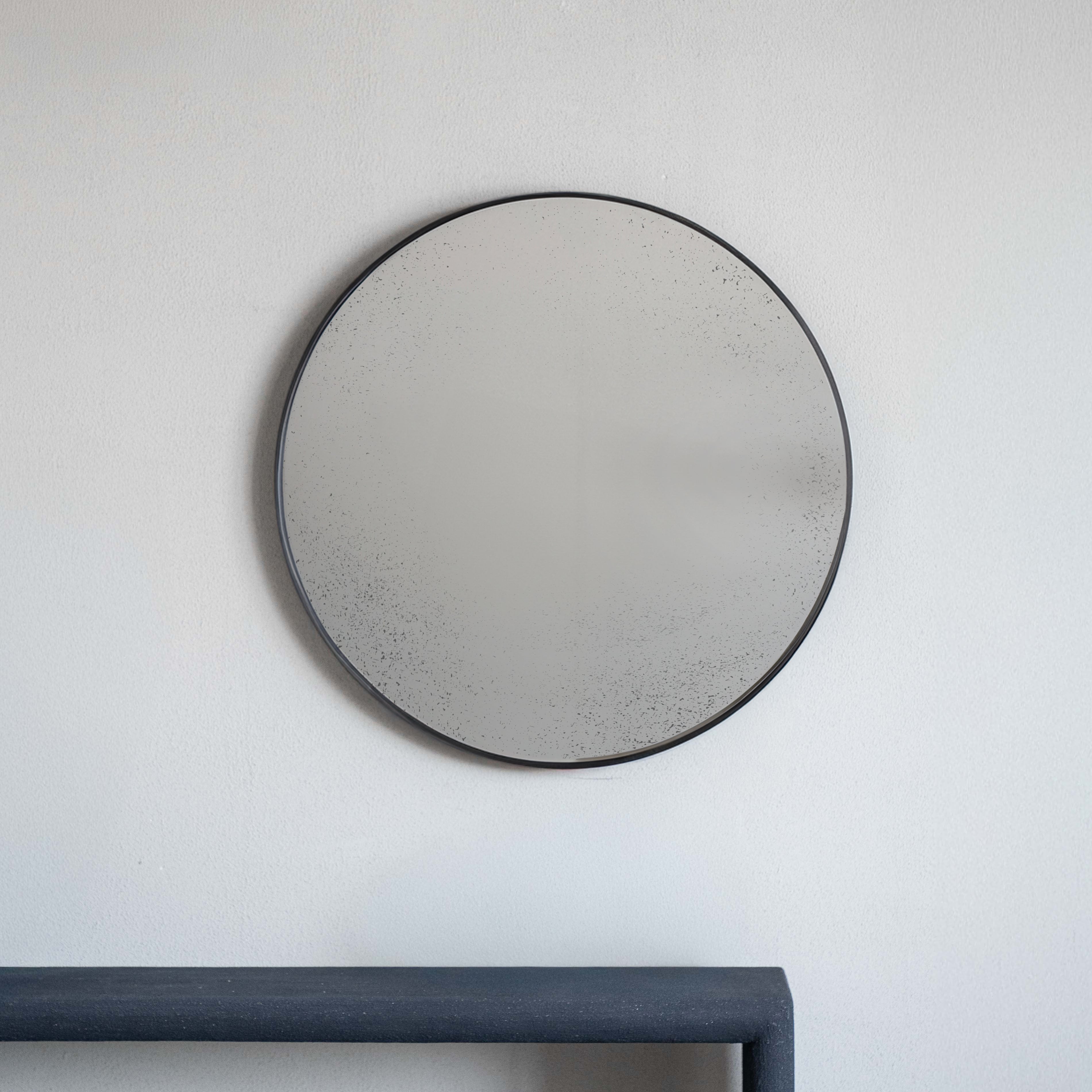 Lila Rustic Texture Round Wall Mirror - Mirror - WS Living Furniture Furniture Store in Dubai