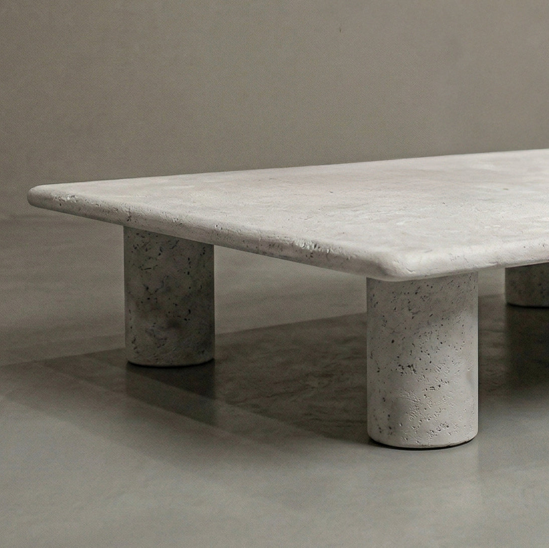 The Fossil Limestone Marble BIG Square Coffee Table - 150X150CM