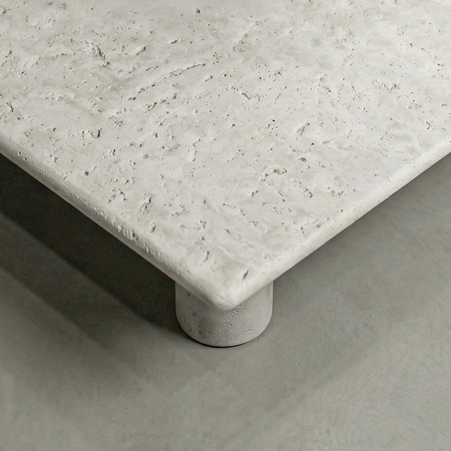 The Fossil Limestone Marble BIG Square Coffee Table - 150X150CM