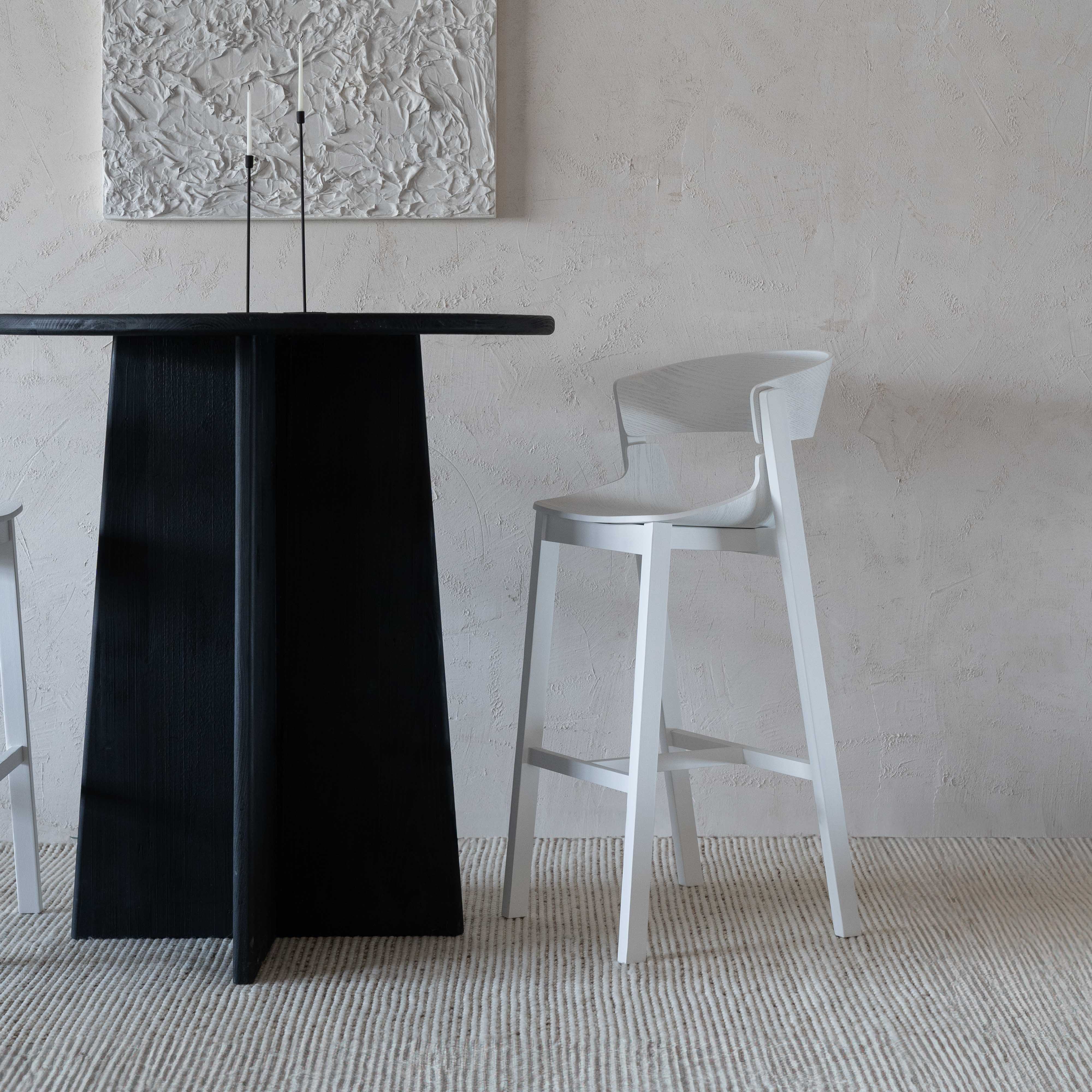 Linda Modern Solid Wood Bar Stool | Counter Chair - Bar Stool - WS Living Furniture Furniture Store in Dubai