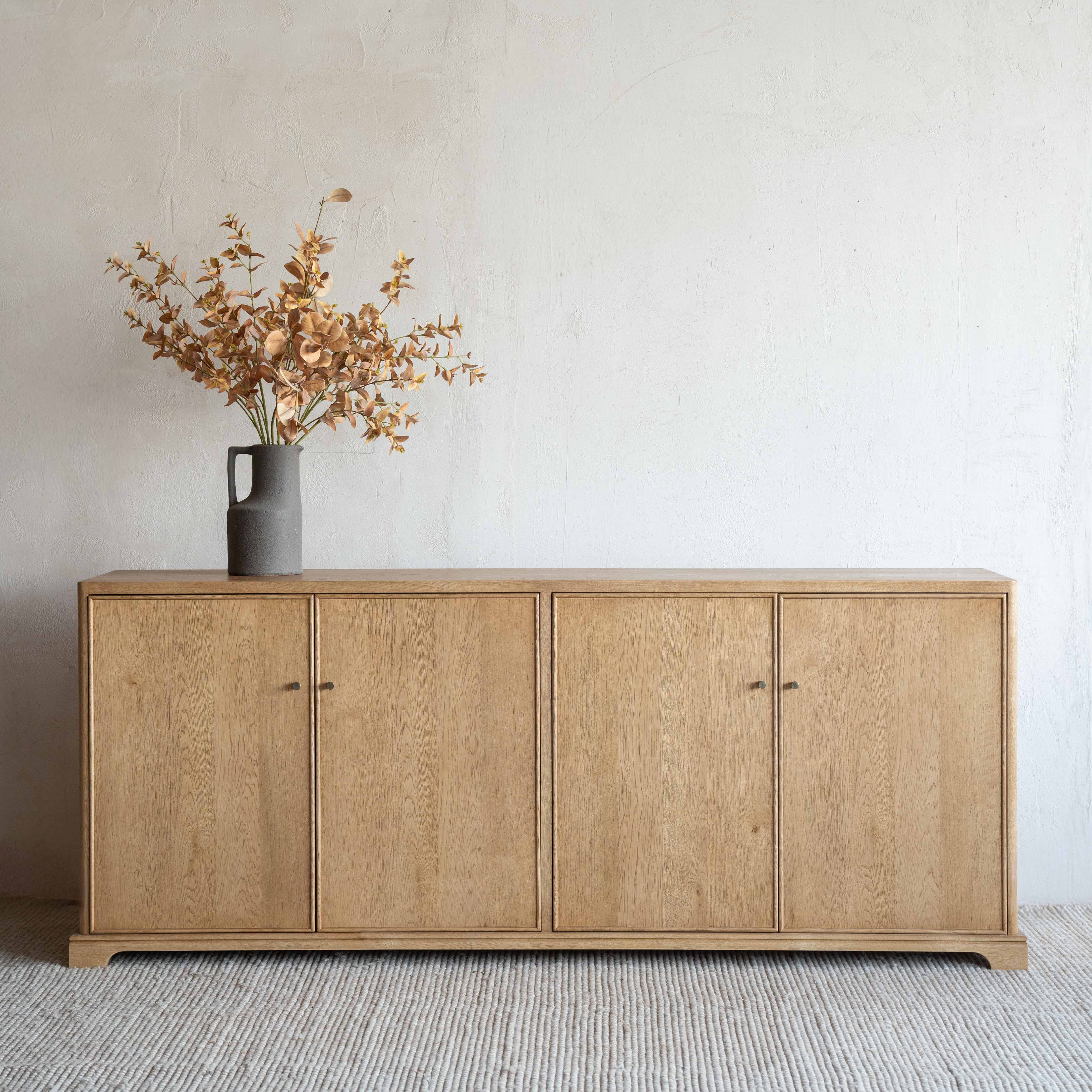 خزانة جانبية عصرية من الخشب الصلب من جيسا | خزانة تخزين