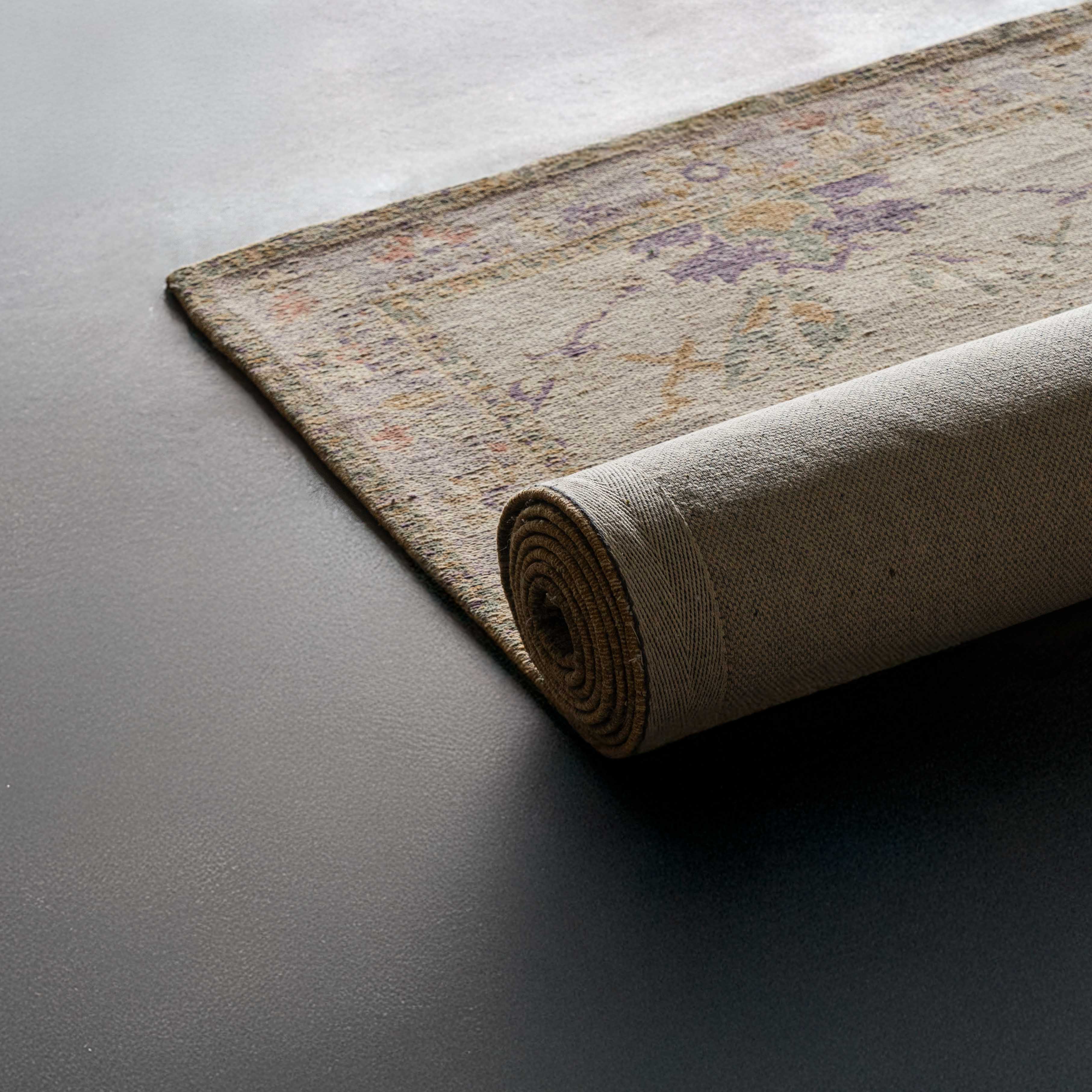 Little Fire Multi Vintage Style Cotton Woven Runner Rug - Rugs - WS Living Furniture Furniture Store in Dubai